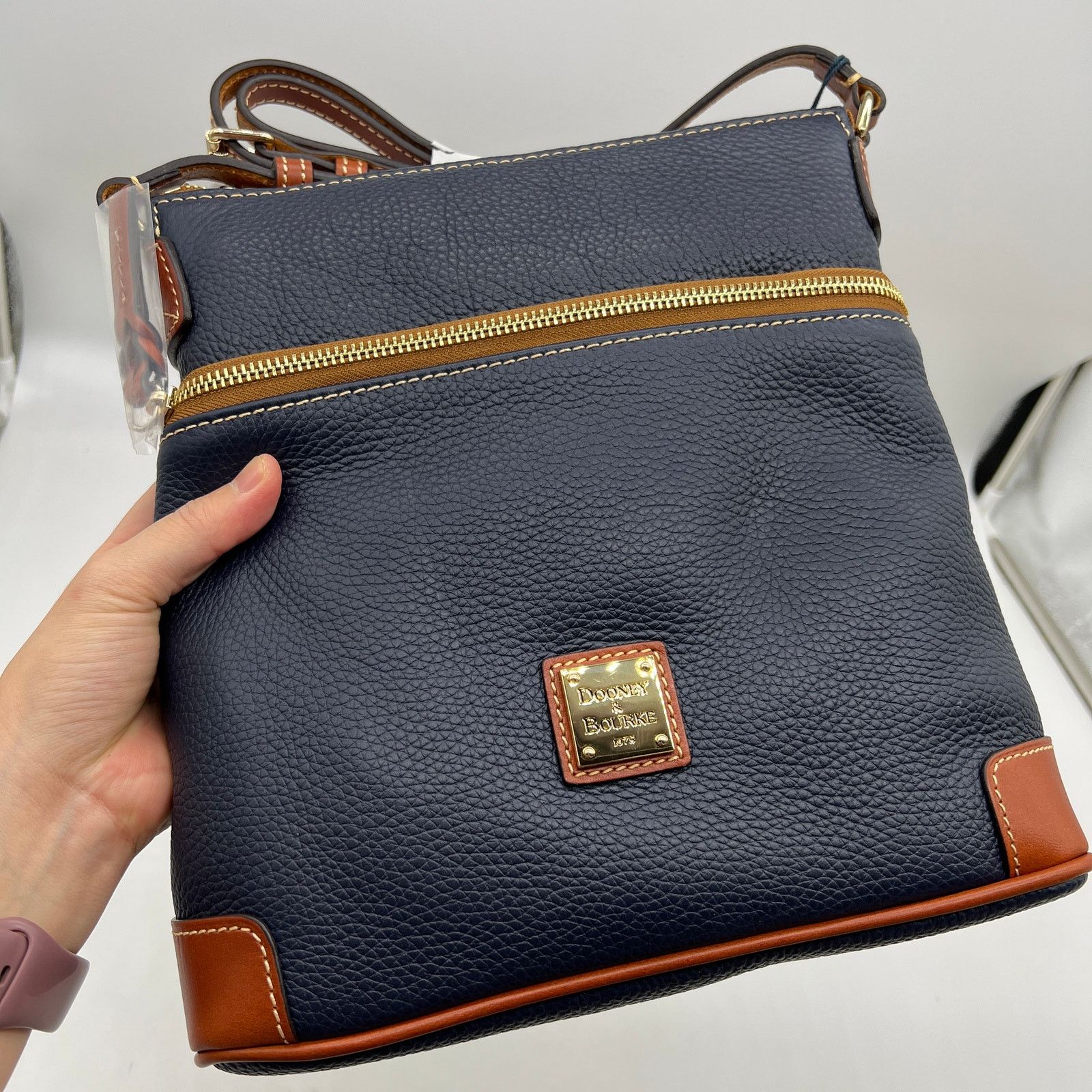 Dooney & Bourke Dooney & Bourke Pebble Leather Crossbody Bags Midnight Blue Size ONE SIZE - 1 Thumbnail