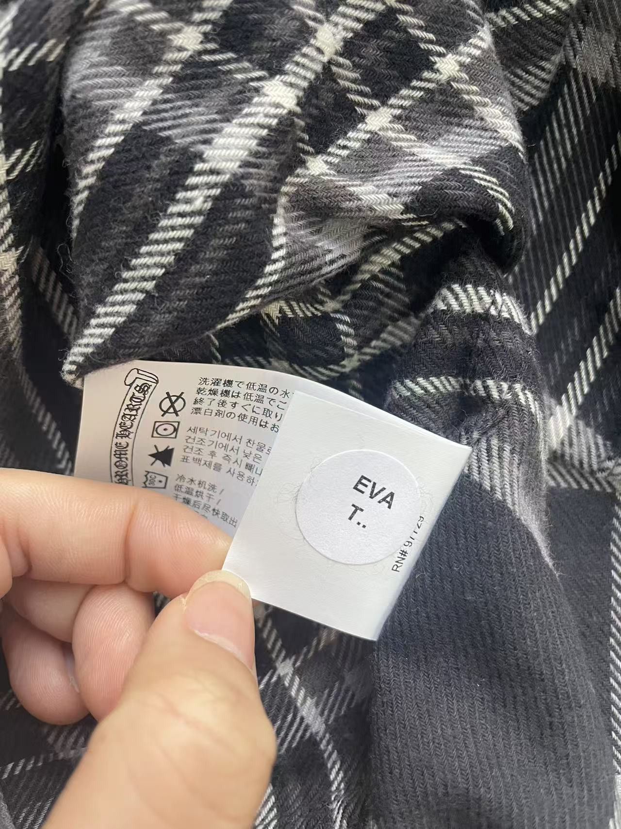Chrome Hearts Chrome Hearts Black&Gray Work Dog Flannel Plaid Shirt Size US M / EU 48-50 / 2 - 8 Thumbnail
