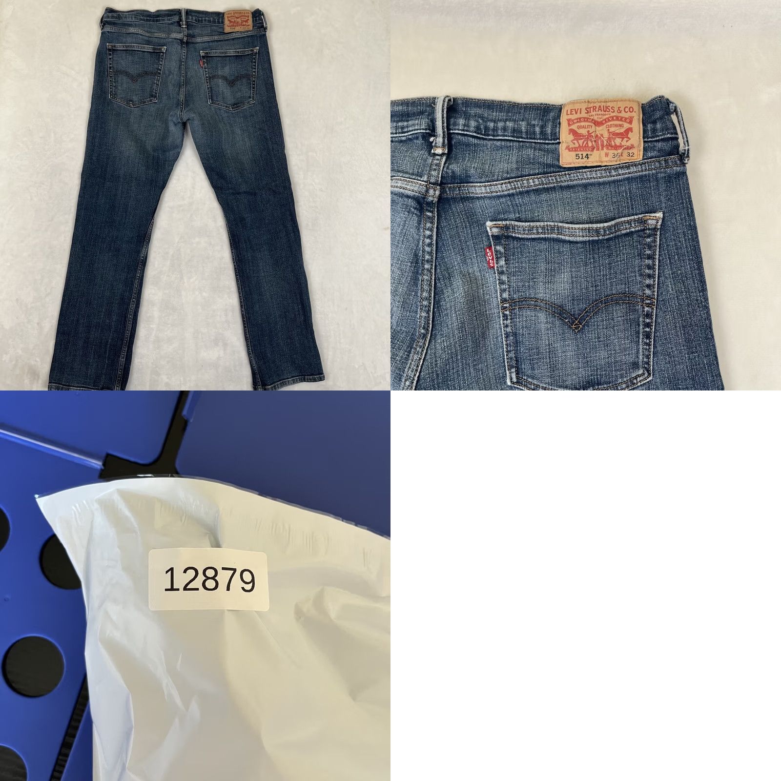 Levi's Levi’s 514 Jeans Regular 36x32 Denim Blue Medium Wash 5-Pocket Logo USA 90s Size US 36 / EU 52 - 8 Thumbnail