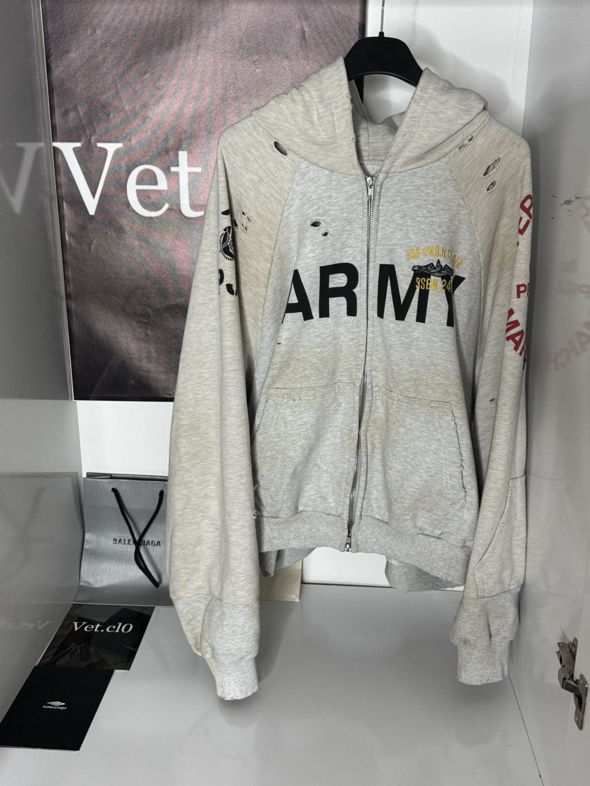 PROJECT G/R Project GR Army zip hoodie | Grailed