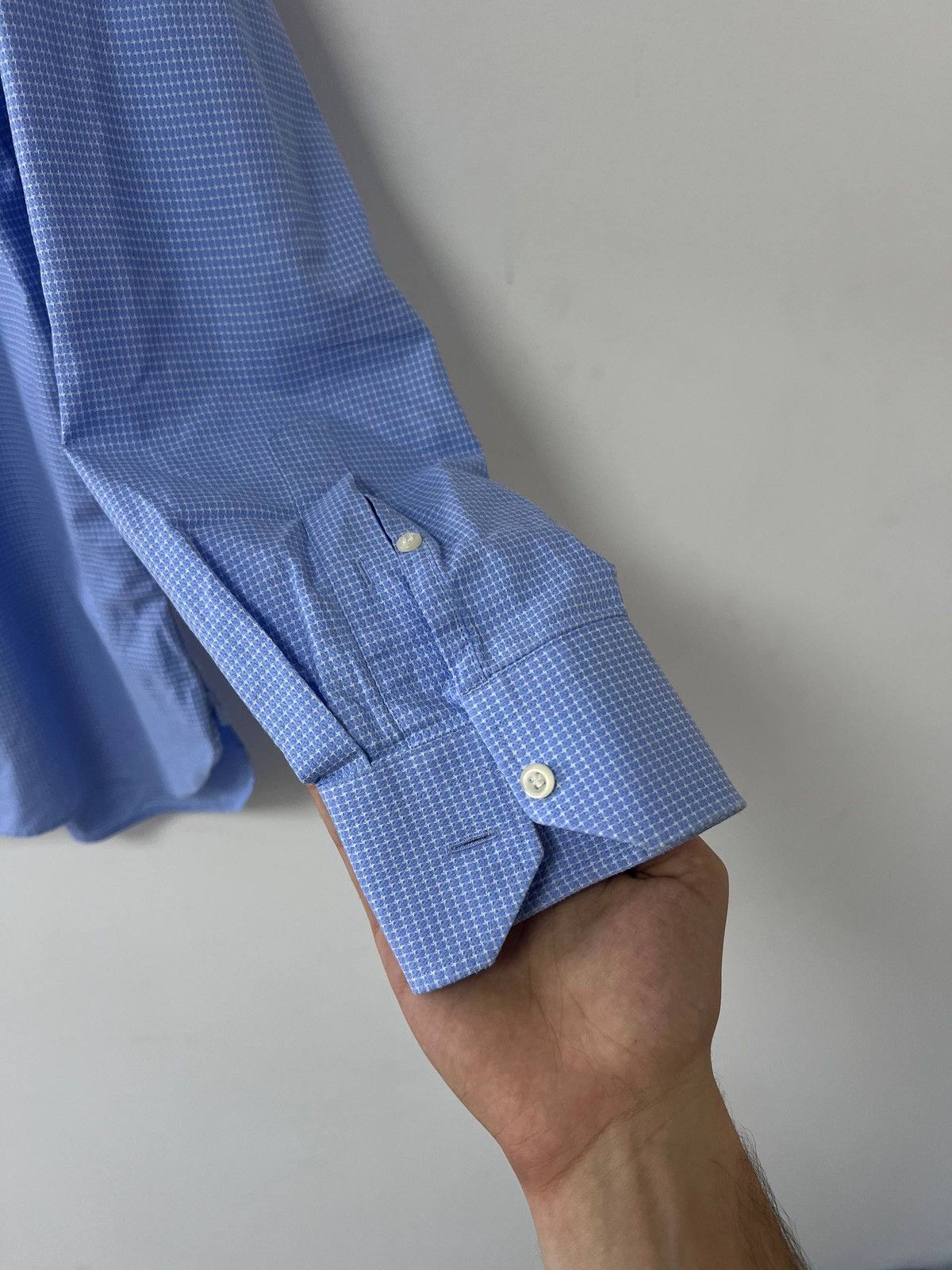 Boggi Authentic Boggi Milano Tailored Fit Button Shirt Blue 41/16 Size US XS / EU 42 / 0 - 15 Thumbnail