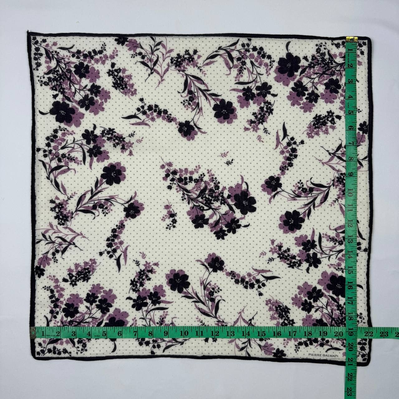 Pierre Balmain Vintage Pierre Balmain Pocket Square / Neckerchief – Floral Size ONE SIZE - 10 Thumbnail