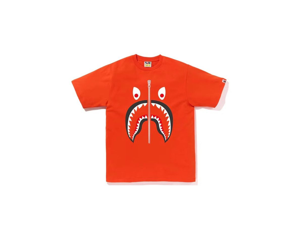 Bape BAPE Mad Shark Tee Orange Size US M / EU 48-50 / 2 - 1 Thumbnail