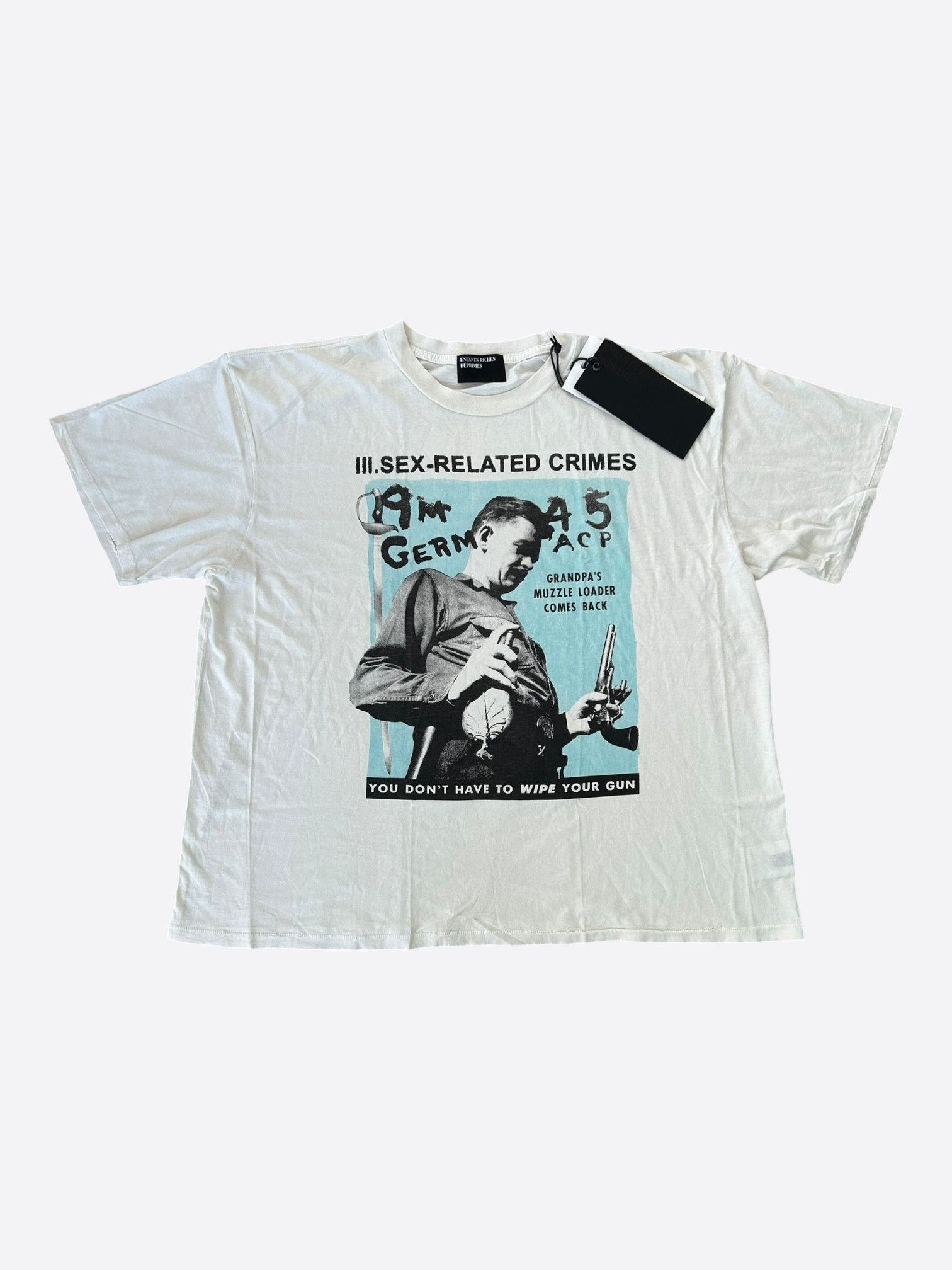 White & Black S*x Related Crimes Graphic T-Shirt