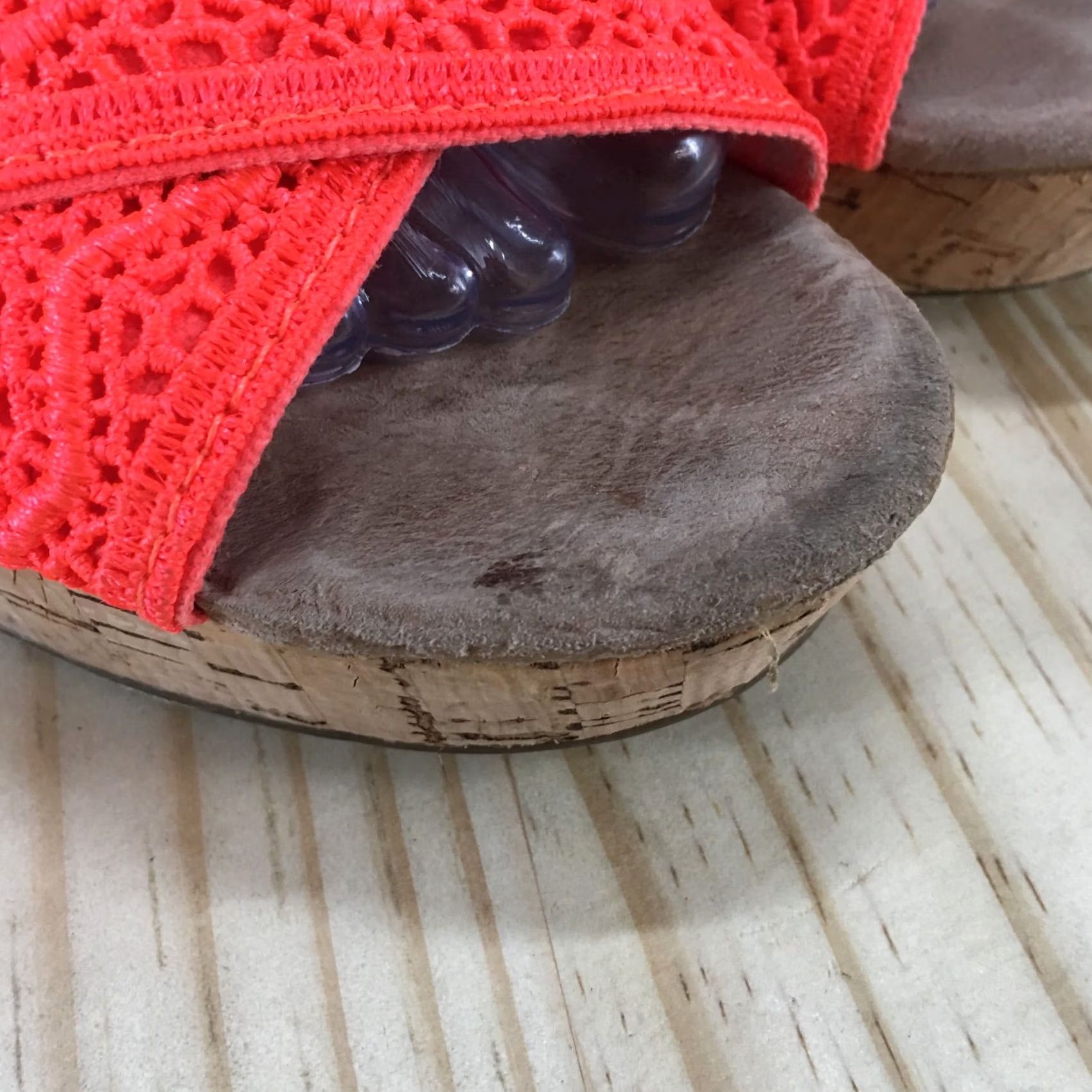 Toms Toms Sandals Womens 8.5 Ankle Strap Orange Buckle Casual Open Toe Wedge Heels Shirt Size US 9 / IT 39 - 4 Thumbnail