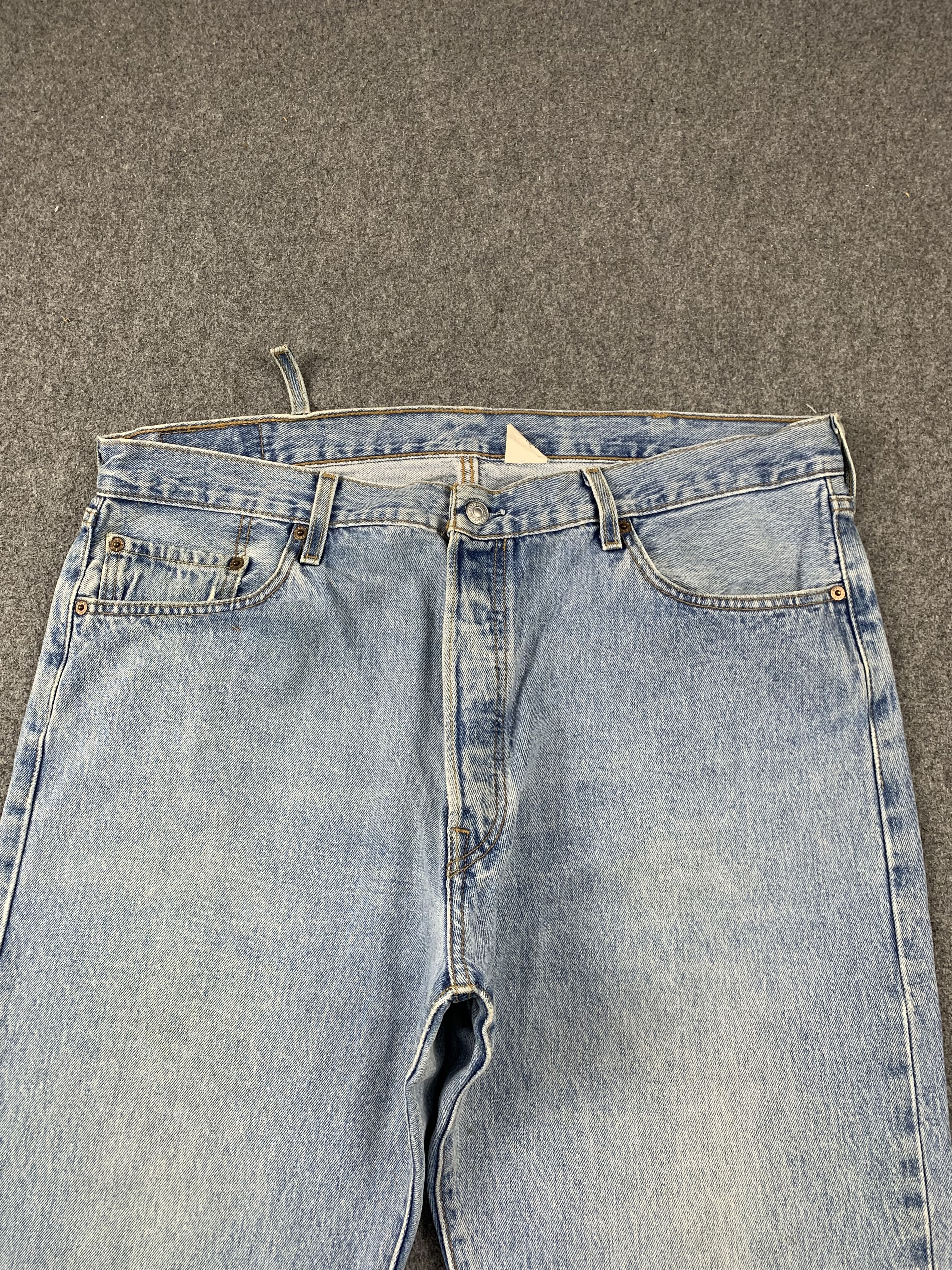 Levi's Vintage 90s Levis 501 Faded Blue Jeans DP2100 Size US 39 - 2 Thumbnail
