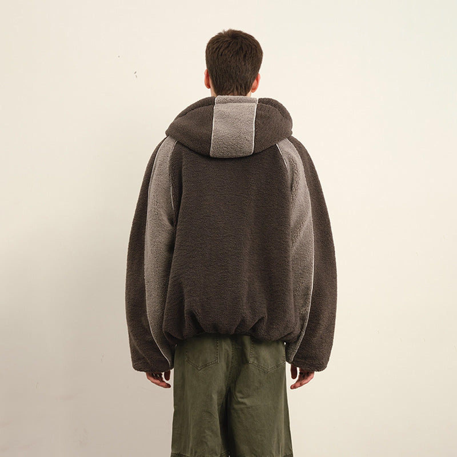 Other Brown and Gray Colorblock Fleece Jackets, Men's Outerwear Size US M / EU 48-50 / 2 - 4 Thumbnail