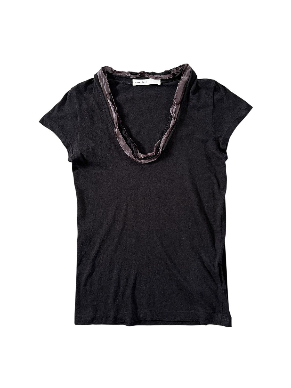 Sacai Sacai Luck Layered Multifabric Collar Tshirt Size XS / US 0-2 / IT 36-38 - 1 Thumbnail