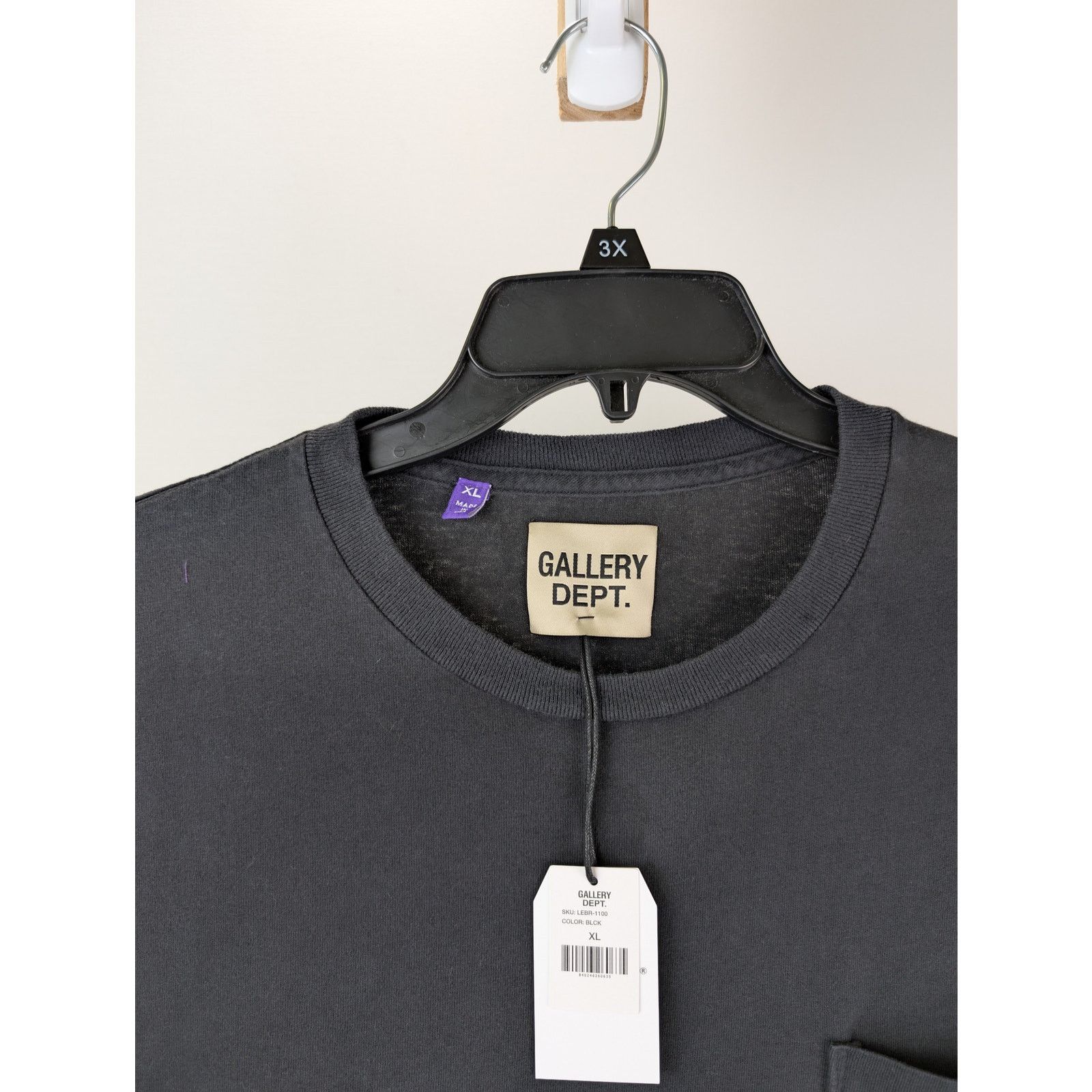 Gallery Dept. o1rshd1 Front Pocket Long Sleeve T-Shirt in Black Size US XL / EU 56 / 4 - 9 Thumbnail