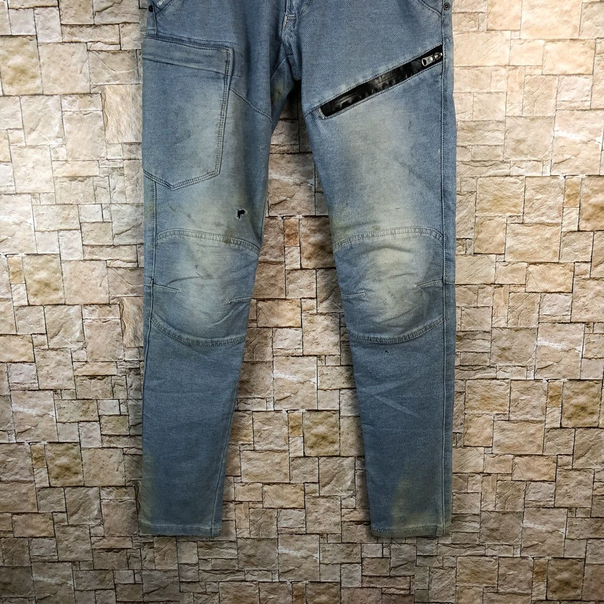 Japanese Brand Iz Frontier Blue Cargo Multipocket Pants #A968 Size US 32 / EU 48 - 3 Thumbnail