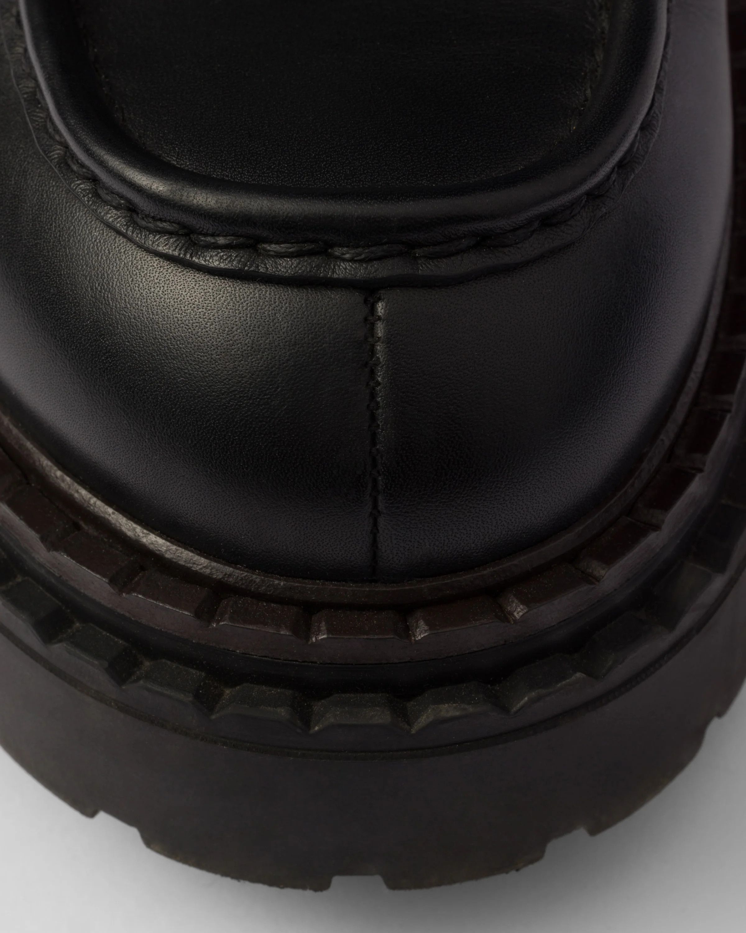 Prada o1B3y1r0426 Double Chocolate Leather Loafers in Black Size US 10 / EU 43 - 6 Thumbnail
