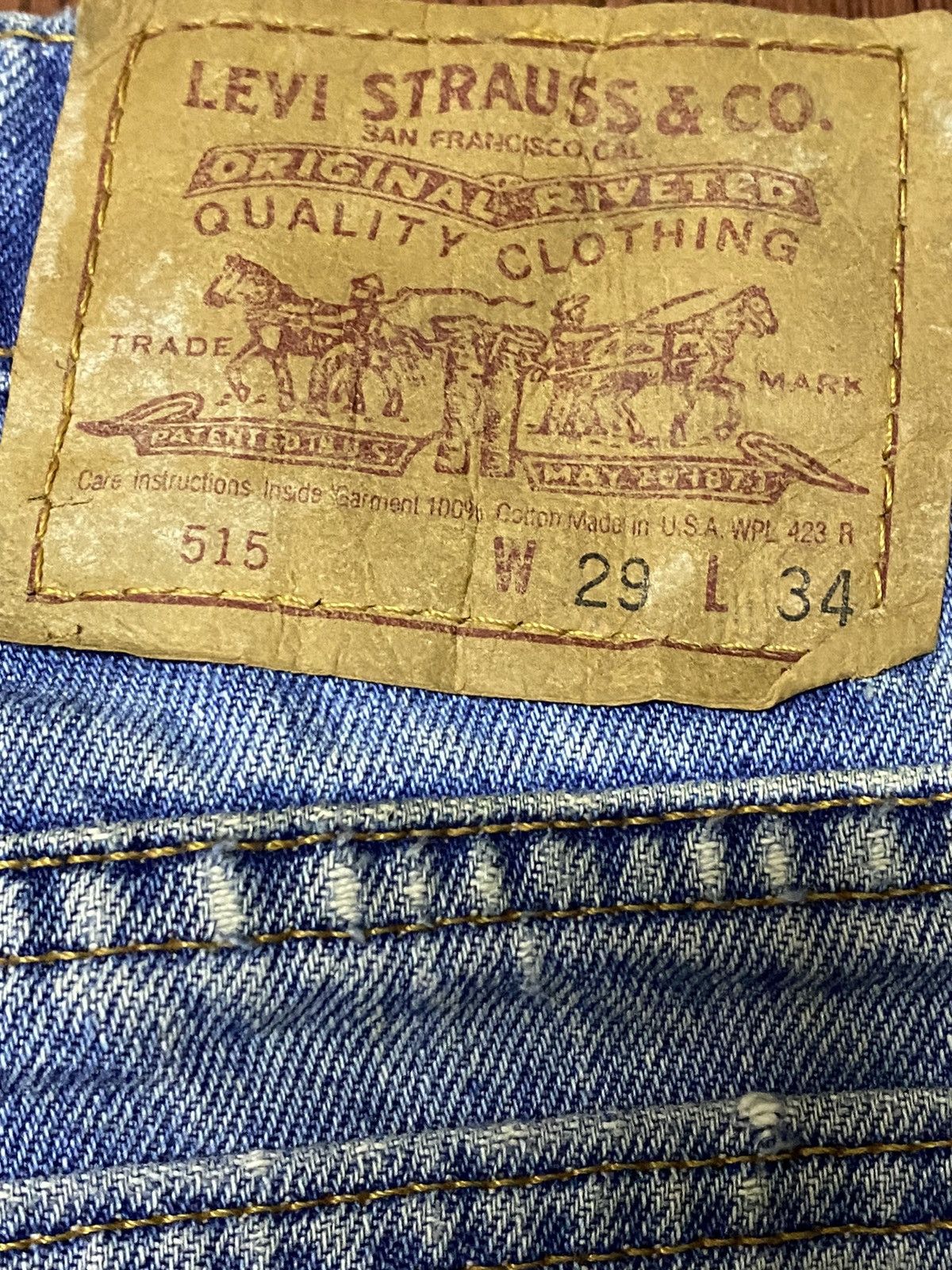 Levi's Vintage Clothing Vintage Levis515 Faded Wash Distressed Straight Jeans Size US 28 / EU 44 - 13 Thumbnail