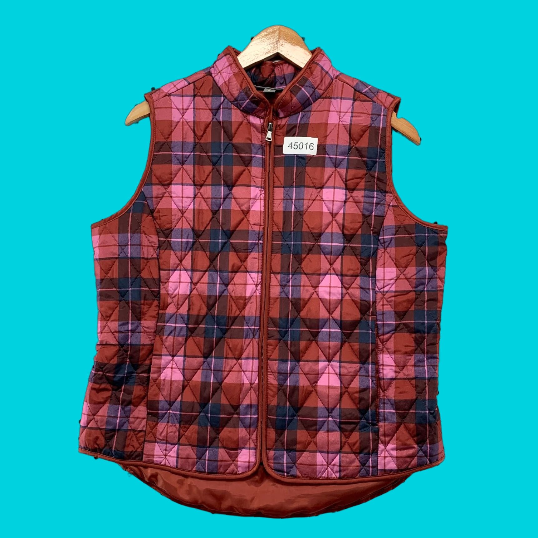 Vintage Style&co Quilted Vest Women PL Red Plaid Womens Size L / US 10 / IT 46 - 1 Thumbnail
