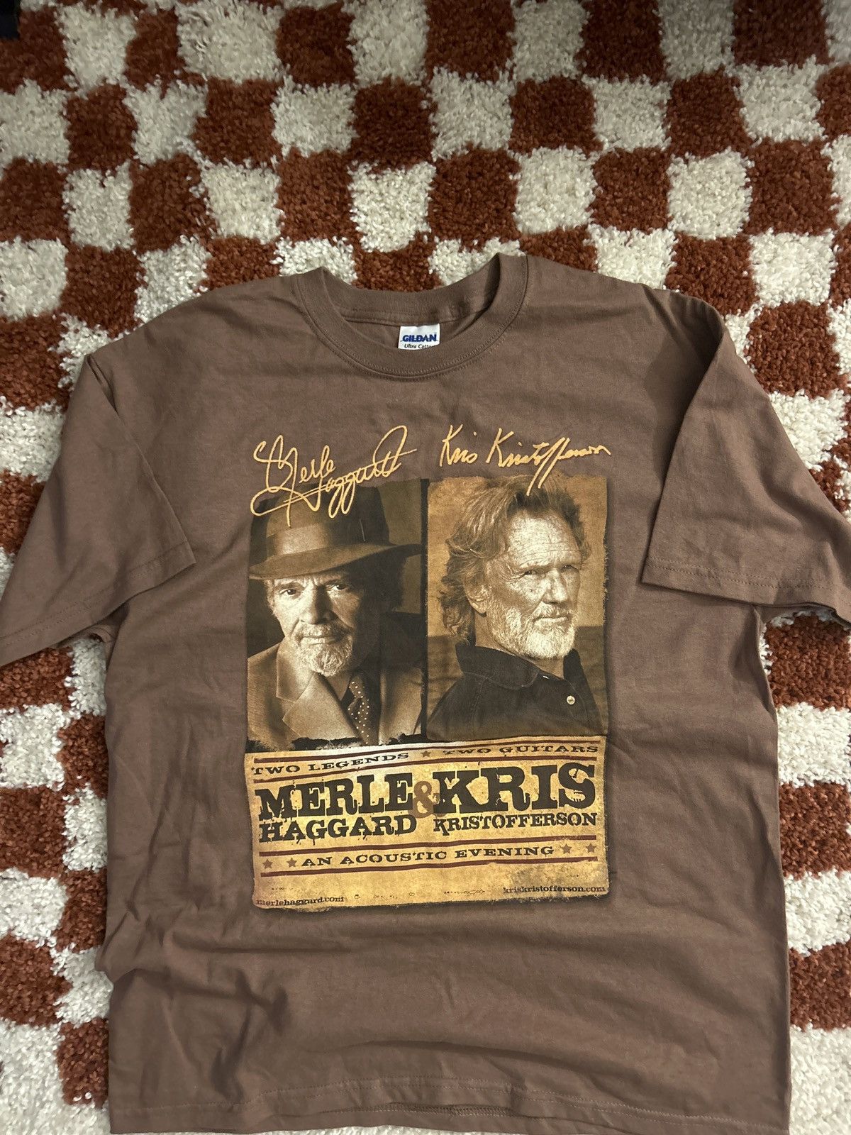 Vintage Merle Haggard/Kris Kristofferson Tee Size US L / EU 52-54 / 3 - 1 Thumbnail