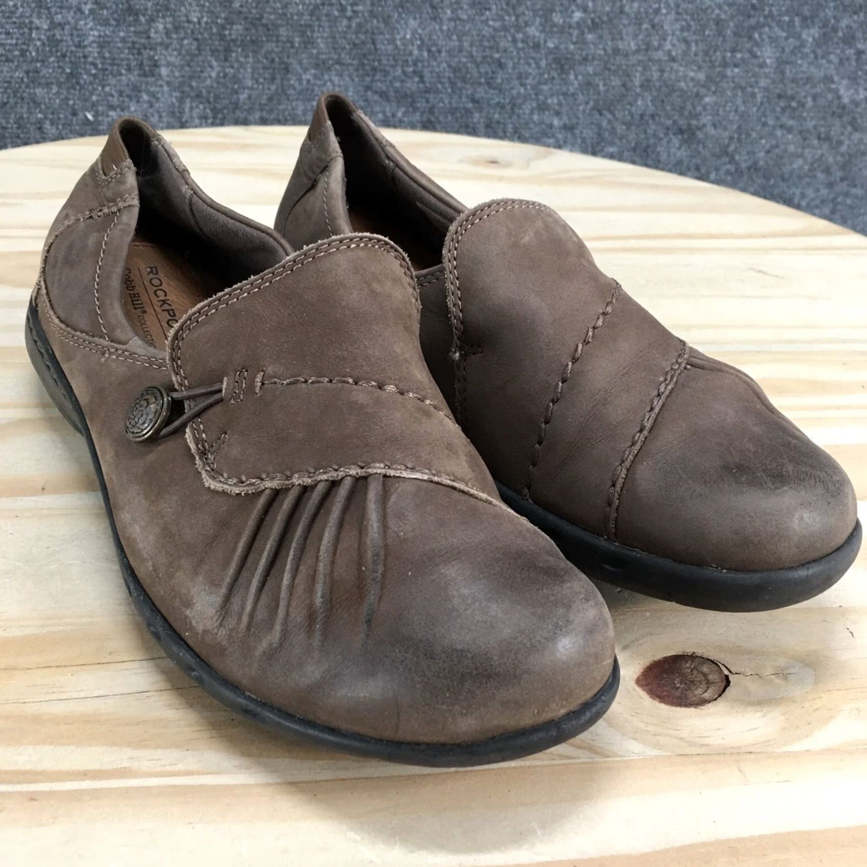 Rockport Rockport Cobb Hill Loafer Womens 6.5M Brown Penfield Paulette Nubuck CG8932 Casual Shoes Ladies Brown Footwear Size US 7 / IT 37 - 3 Thumbnail