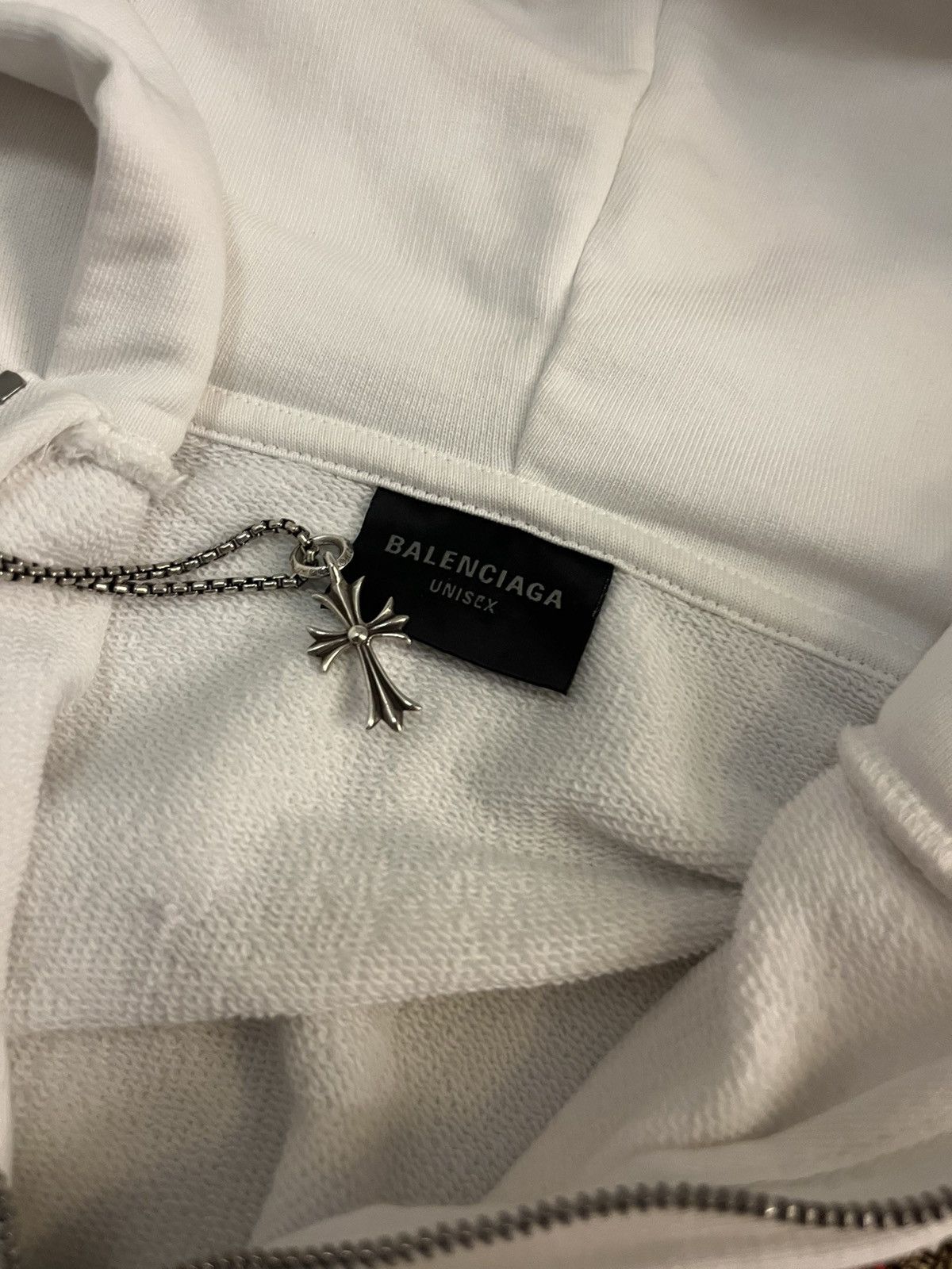 Balenciaga Balenciaga Paris Soccer Zip Up Hoodie White Size US L / EU 52-54 / 3 - 4 Thumbnail