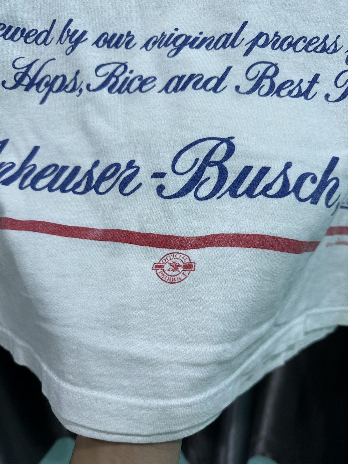 Budweiser Vintage White Budweiser "King of Beers" 1990s AOP Tee Size US XL / EU 56 / 4 - 7 Thumbnail