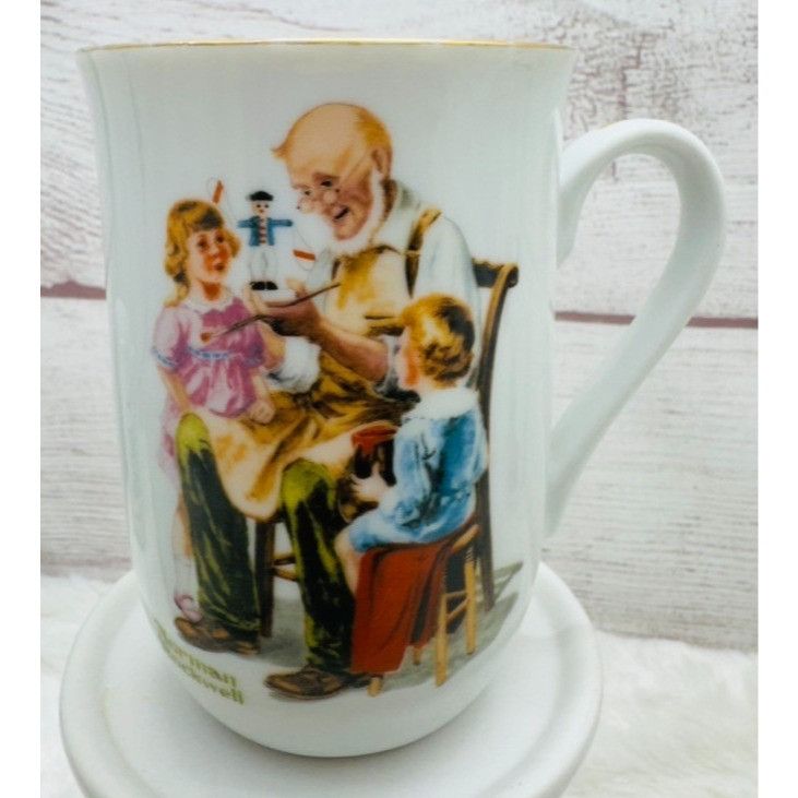 Other Norman Rockwell Museum Coffee Mug Cup Glasses (1982) Gold Tr Size ONE SIZE - 10 Thumbnail