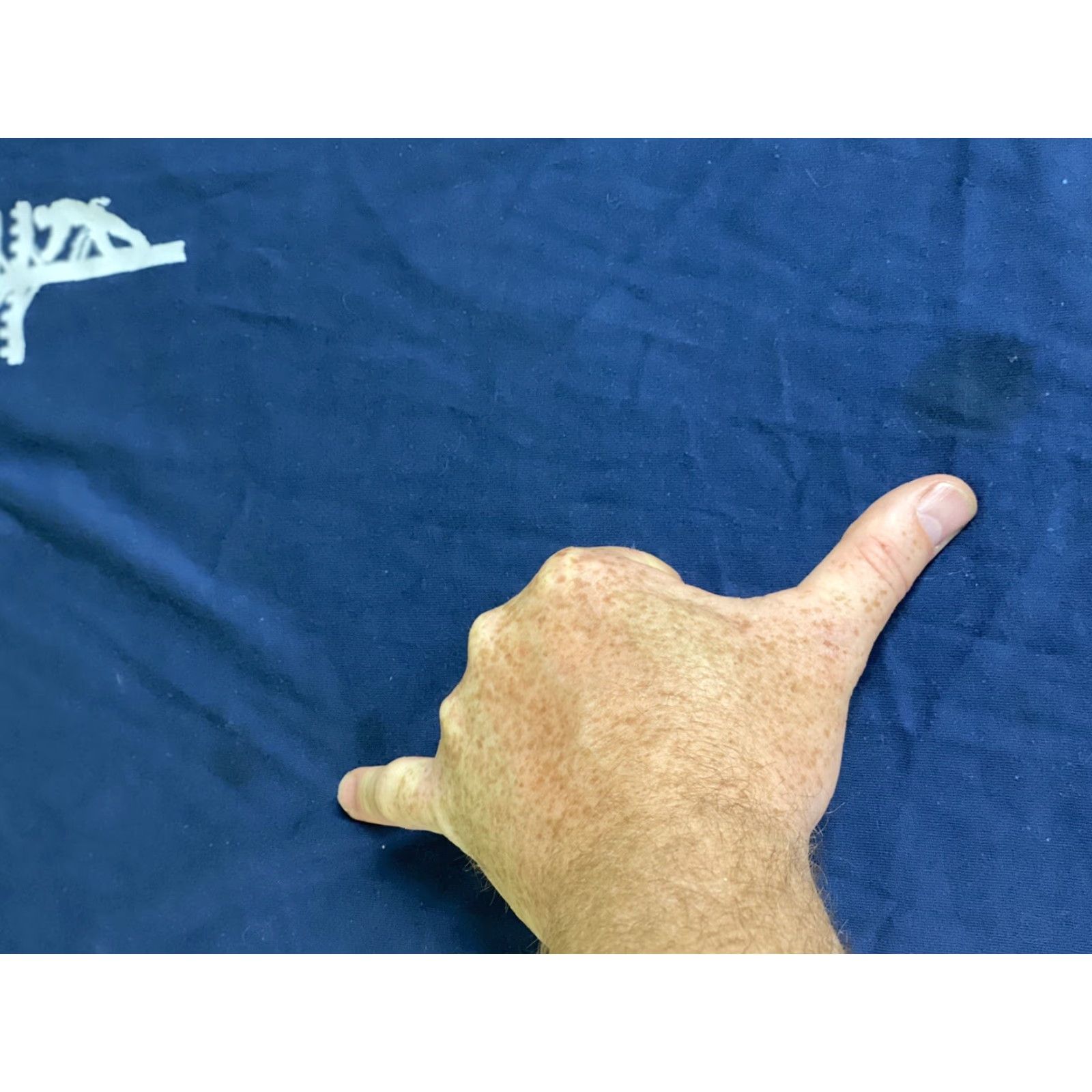 Vintage VINTAGE Lineman Electic Blue Short Sleeve T-shirt Single Stitch L Mens Blue Cotton Blend Crew Neck Stitched Size US L / EU 52-54 / 3 - 5 Thumbnail