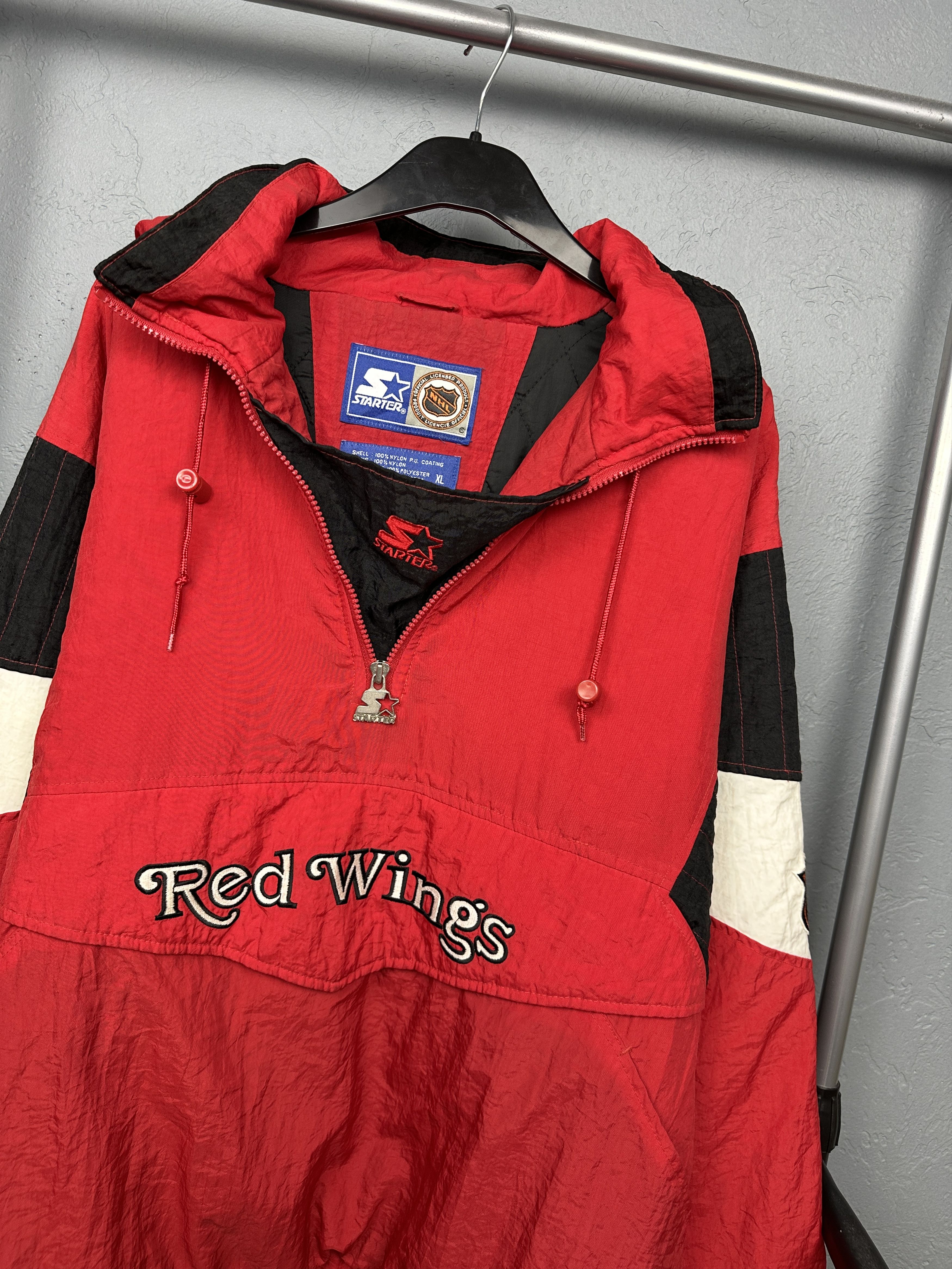 Starter Red Wings Starter 90s Vintage Mens Anorak Jacket NHL Size US XL / EU 56 / 4 - 2 Thumbnail