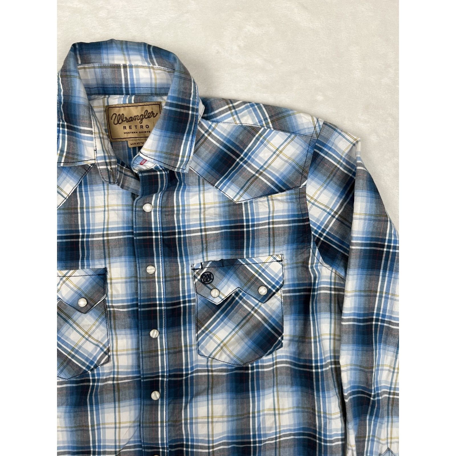 Wrangler Wrangler Retro Western Shirt Mens Small Plaid Pearl Snap Lon Size US S / EU 44-46 / 1 - 3 Thumbnail
