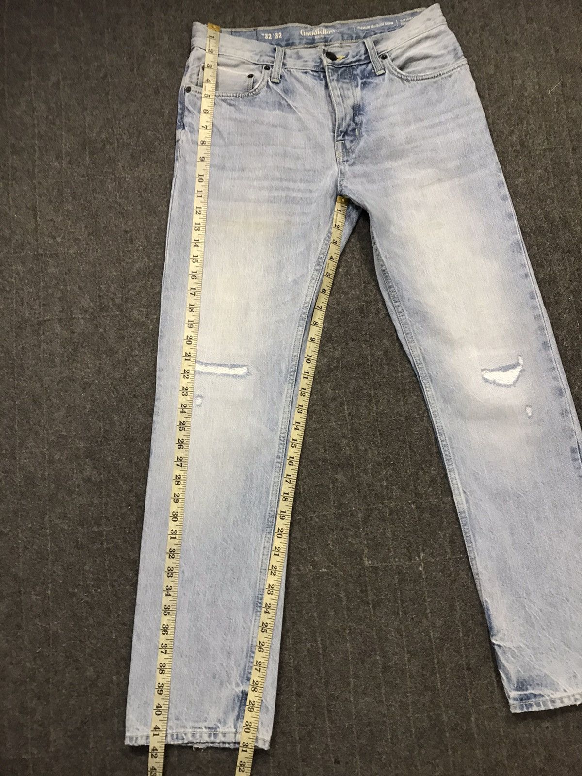 Japanese Brand × Vintage Vintage Goodfellow Selvedge Distressed Denim Jeans Size US 32 / EU 48 - 23 Thumbnail