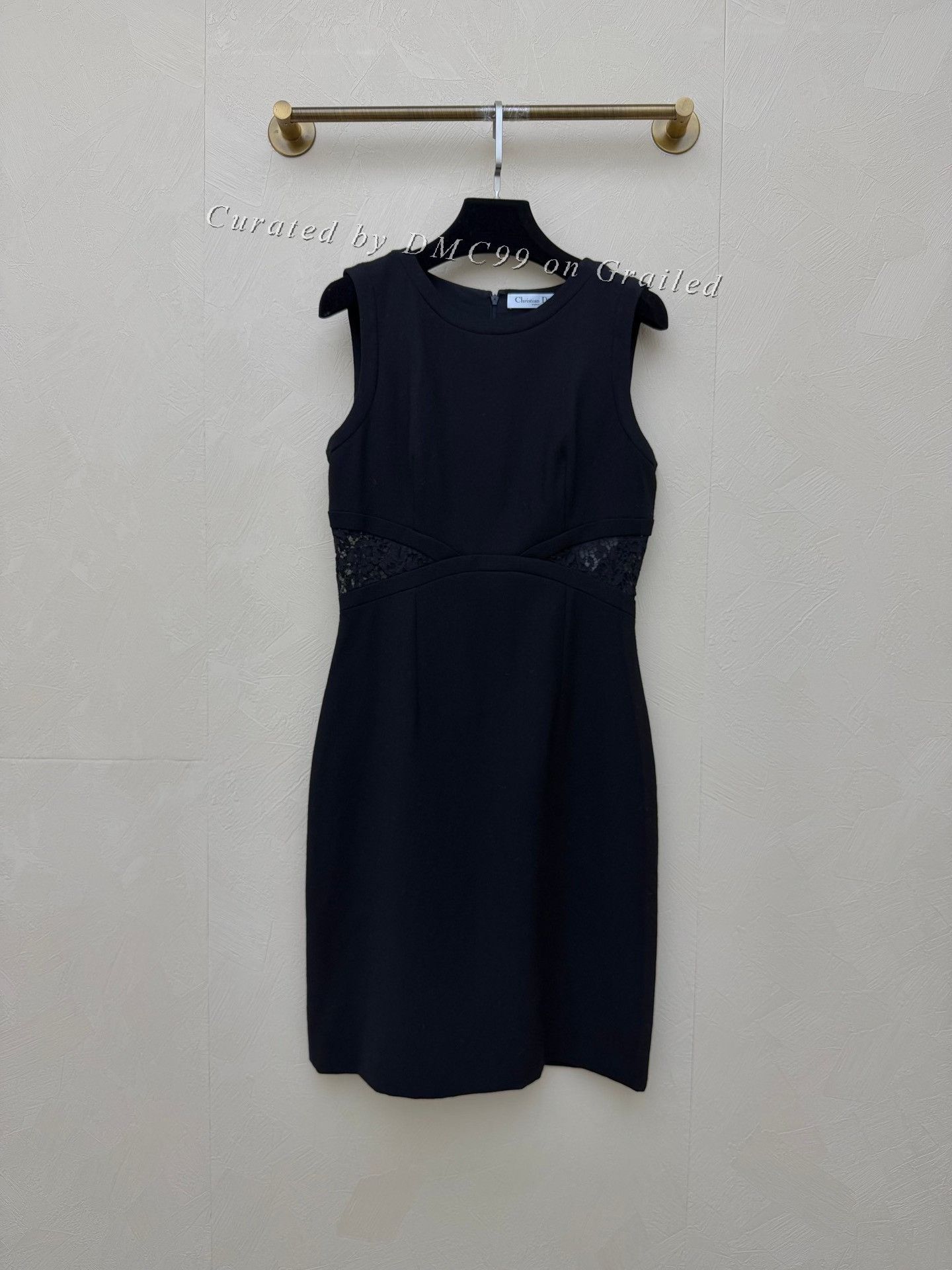 Dior Dior Lace Floral Silk Lining Wool Dress Size S / US 4 / IT 40 - 1 Thumbnail