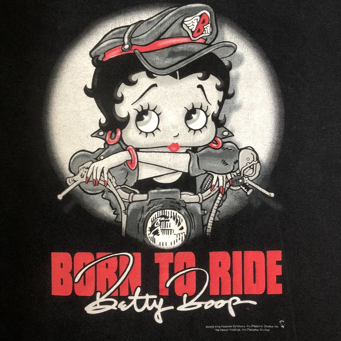 Vintage Vintage Y2K Betty Boop ‘Born To Ride’ Shirt | Grailed