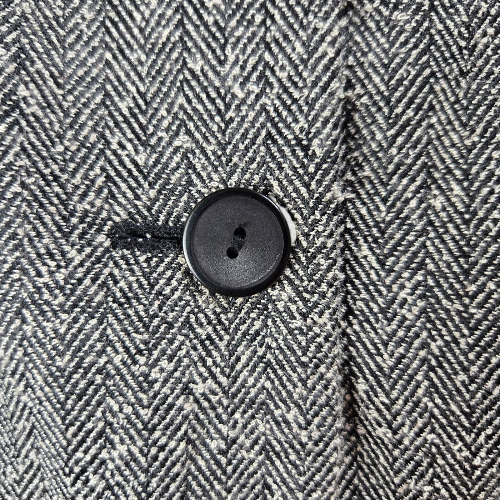 Vintage 90s Vintage Gray Black Tweed Herringbone Blazer Size 6 Size M / US 6-8 / IT 42-44 - 6 Thumbnail