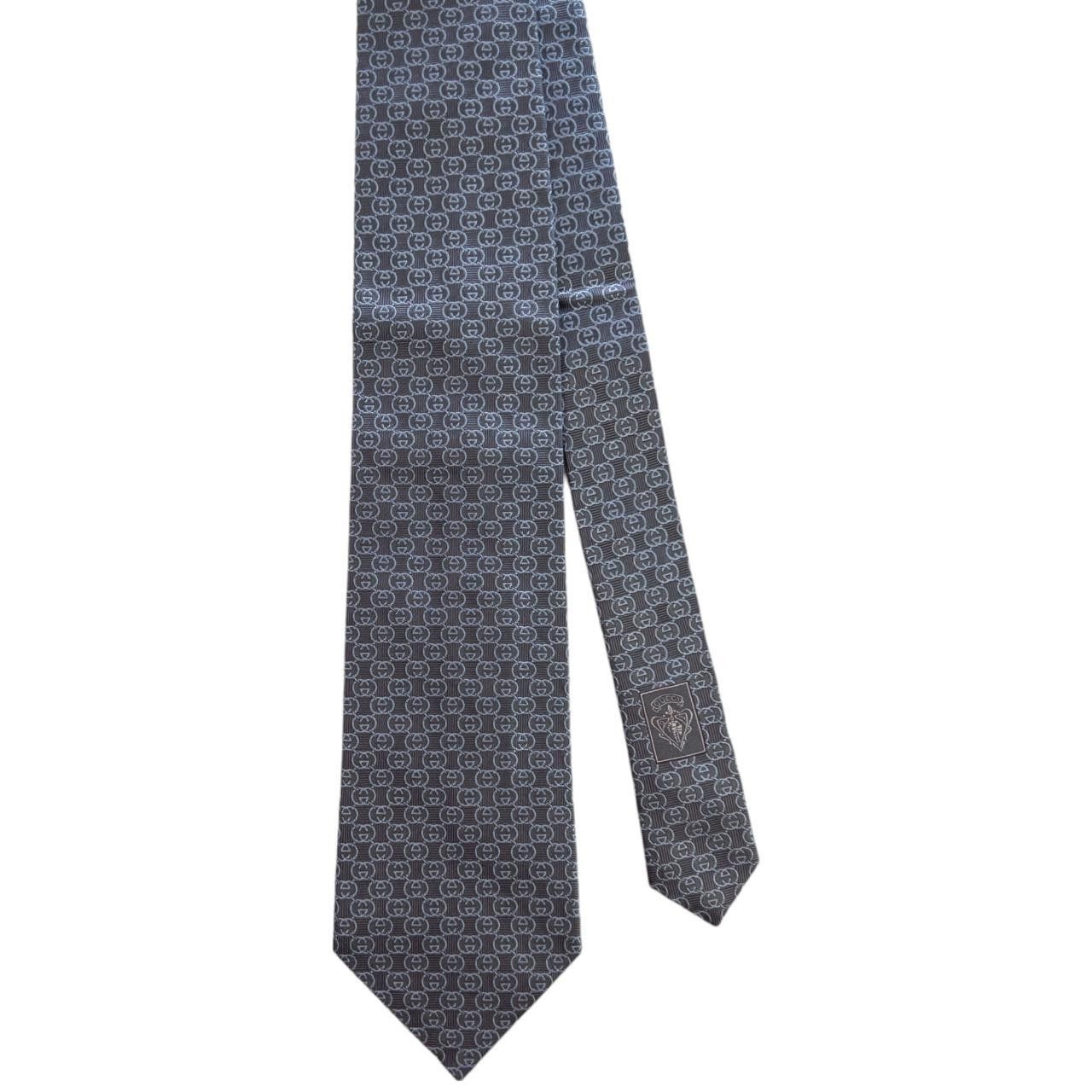 Gucci Vintage Gucci Monogram Silk Tie Size ONE SIZE - 1 Thumbnail