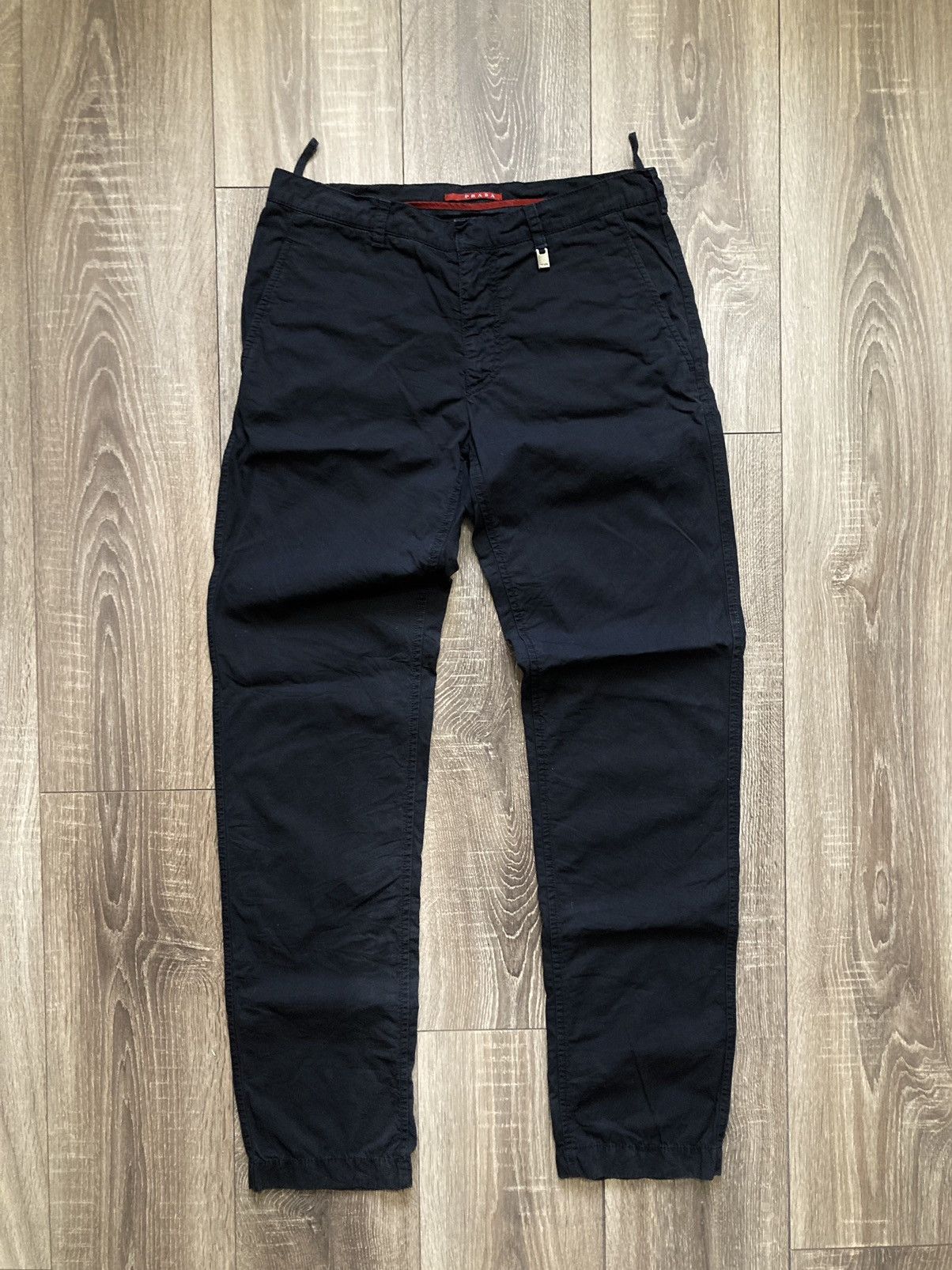 Prada PRADA Men's Regular Fit Flat Front Chino Pants Size US 29 - 1 Thumbnail