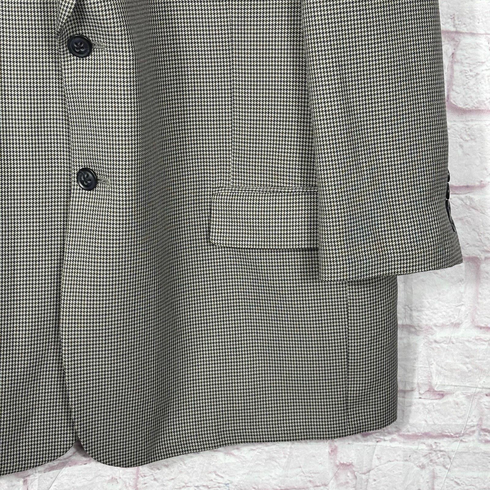 Stafford Stafford Essentials Men's Houndstooth Blazer 48 Regular Size 48R - 4 Thumbnail