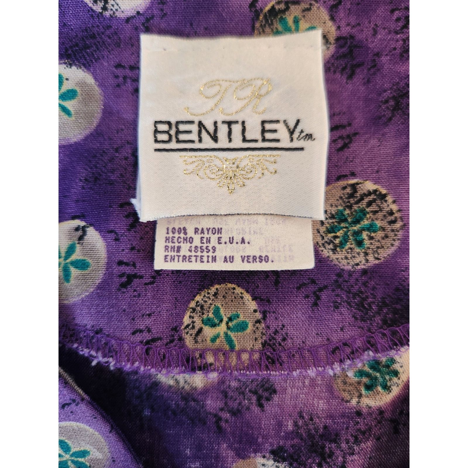 Bentley Vtg Bentley Boho Crop Top Purple Streetwear Size Medium USA Size M / US 6-8 / IT 42-44 - 3 Thumbnail