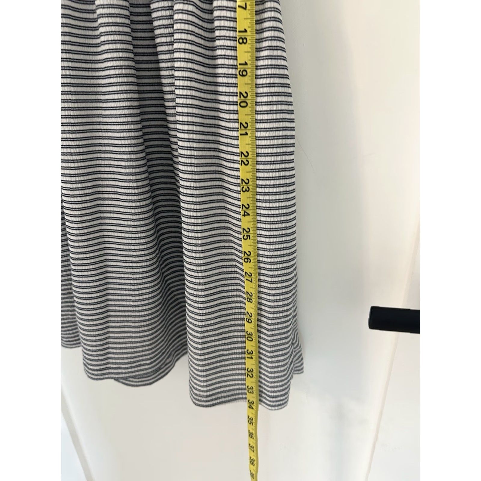 Madewell Madewell Texture & Thread Black White Striped Smocked Mini Dress XXS Size XXS / US 00 / IT 34 - 6 Thumbnail