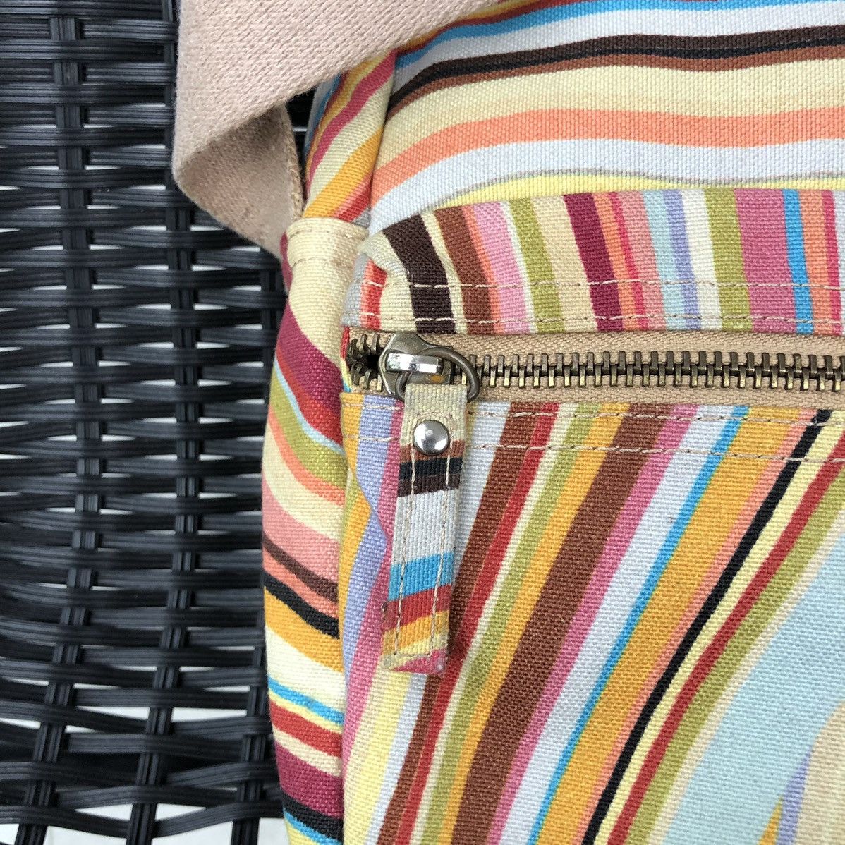 Paul Smith Paul Smith Multicolour-stripe Canvas Shoulder Bag Size ONE SIZE - 8 Thumbnail