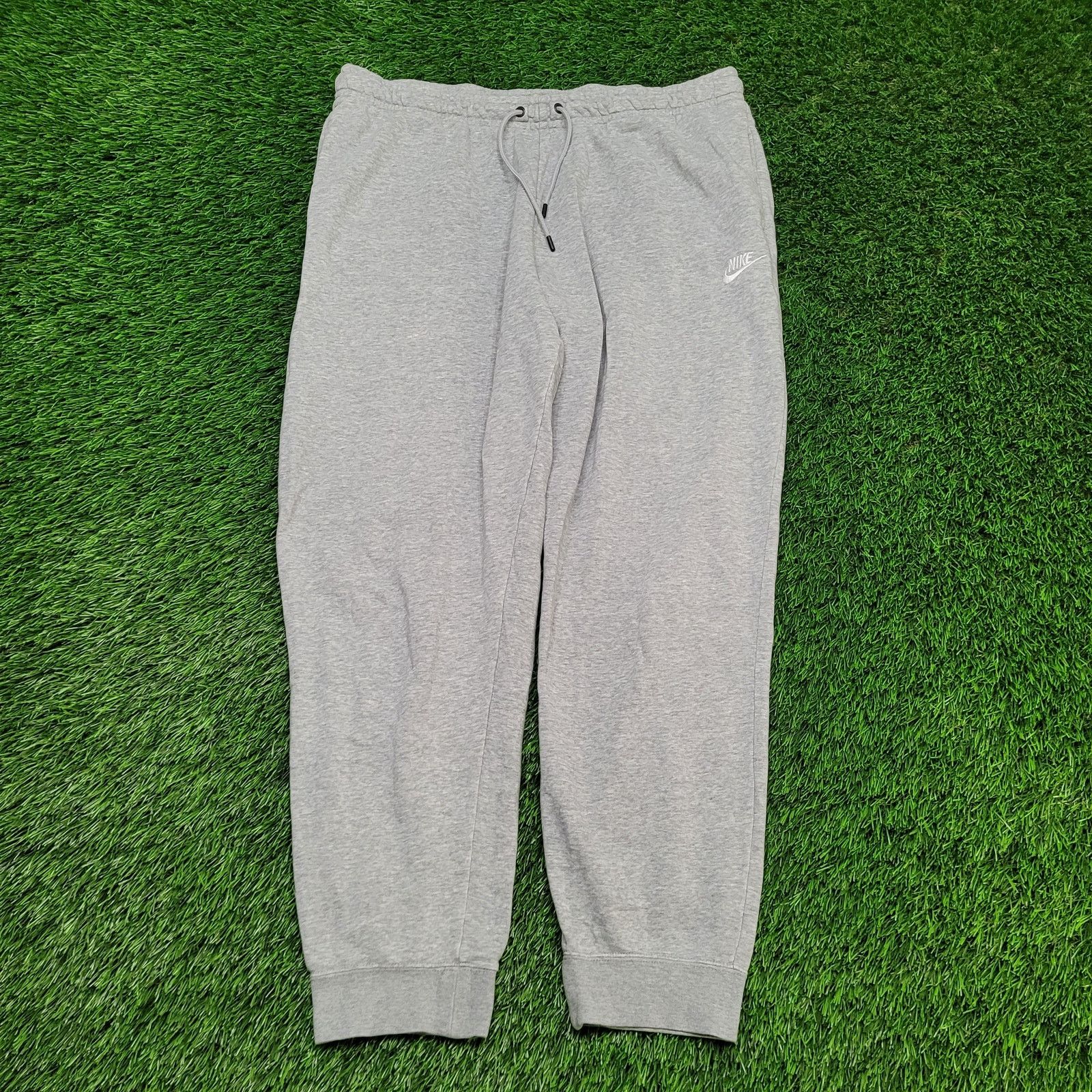 Nike Nike Swoosh Logo Jogger Sweatpants XL Heather Grey Tapered Size US 35 - 1 Thumbnail