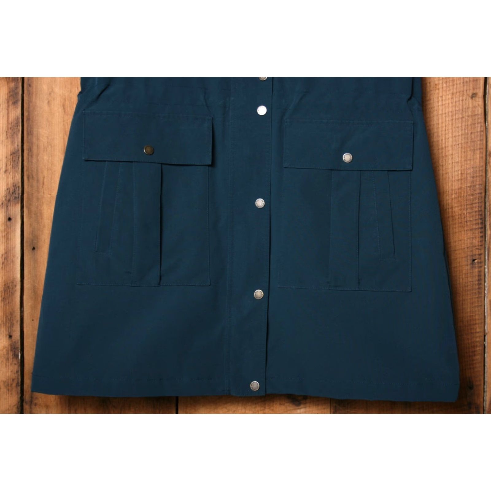 Pendleton VINTAGE Pendleton Bridgeport Moroccan Blue Water Resistant Hooded Jacket Women's L Blue Parka Hooded Water Resistant Jacket Size L / US 10 / IT 46 - 6 Thumbnail
