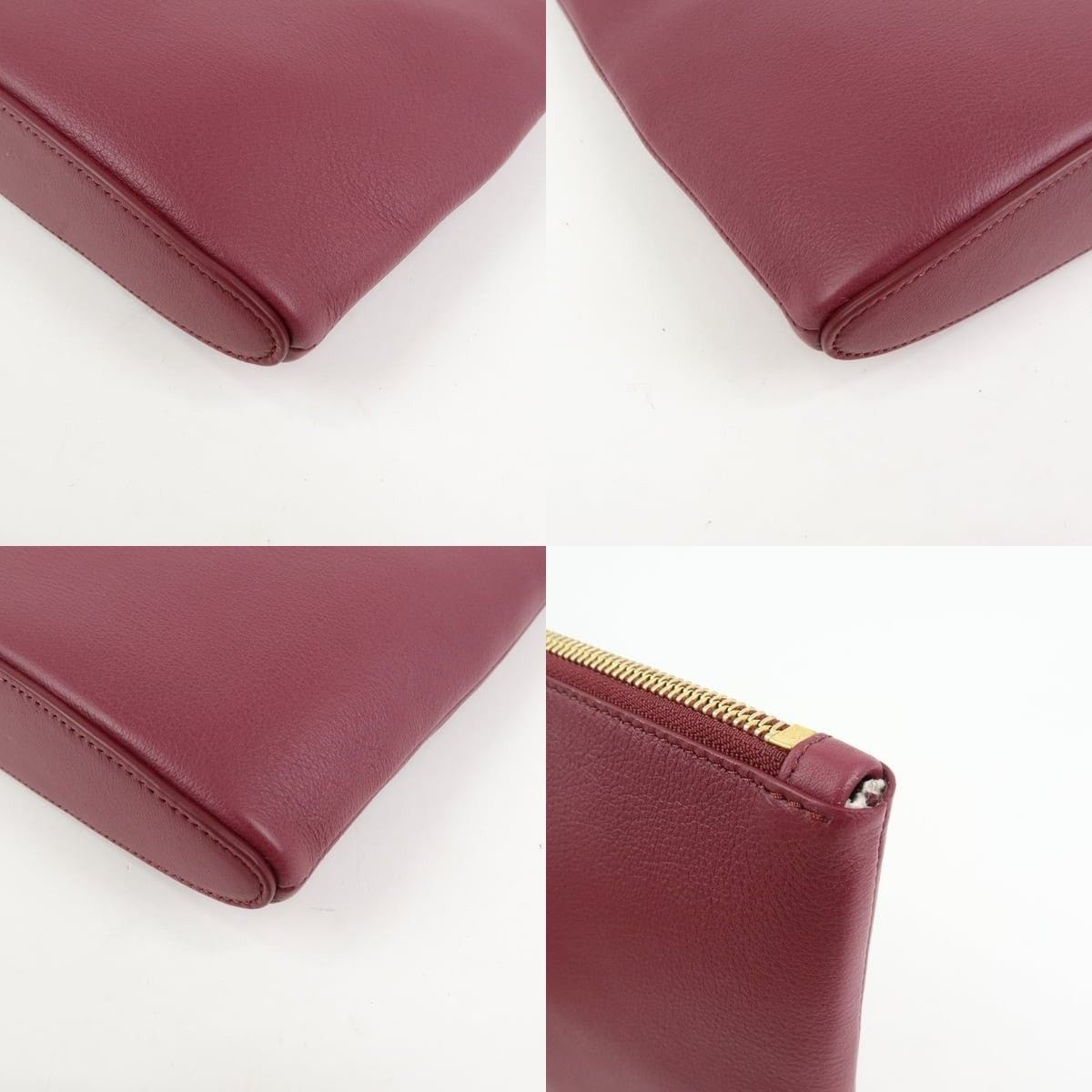Loewe Loewe Nappa Leather Pouch Burgundy Size ONE SIZE - 4 Thumbnail