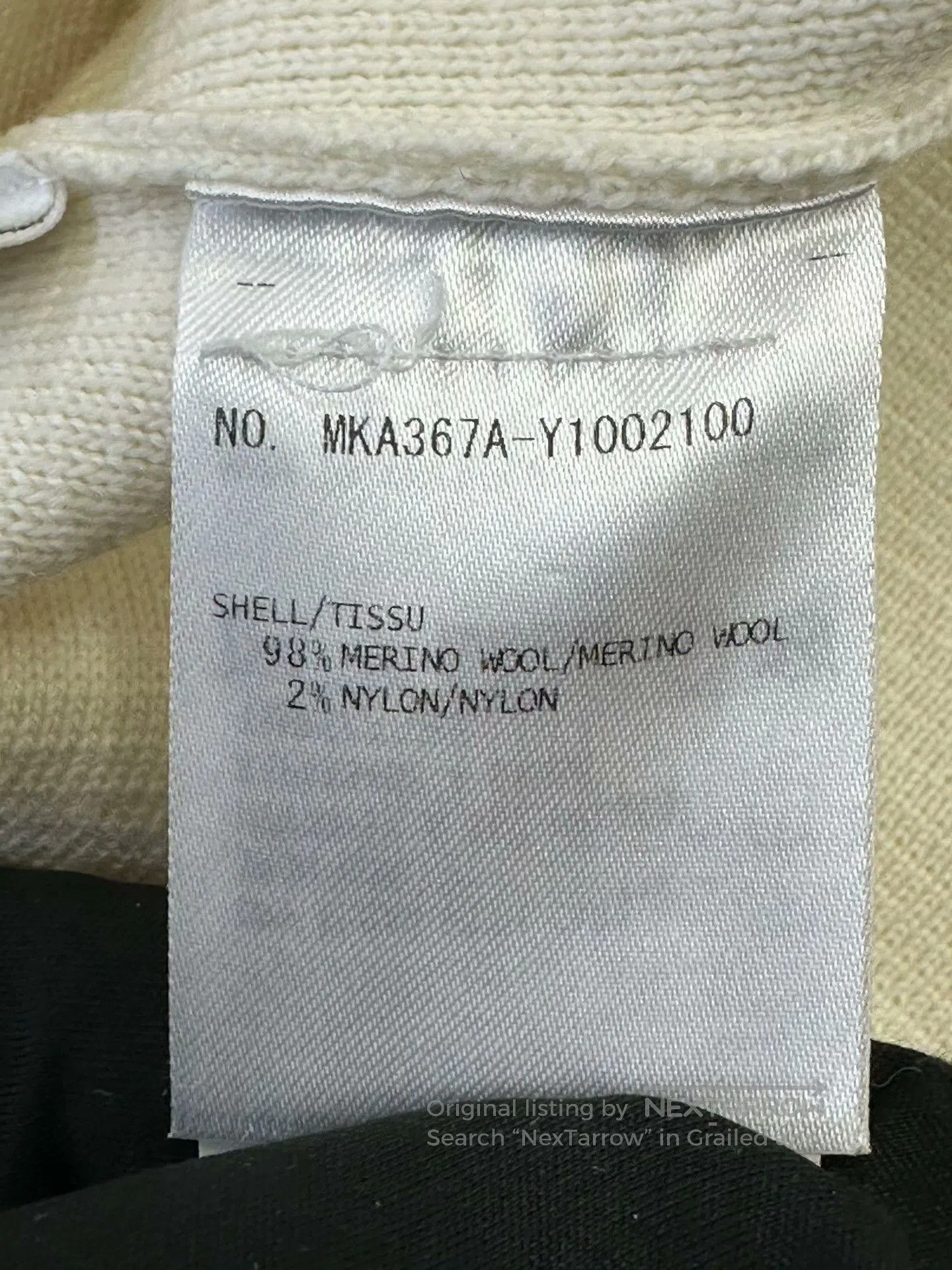 Thom Browne Thom Browne Cream Side Stripe Knit Sweater. Size XS / US 0-2 / IT 36-38 - 4 Thumbnail