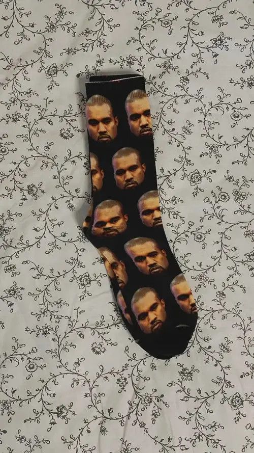 Japanese Brand Sad Kanye West Socks Size ONE SIZE - 2 Thumbnail