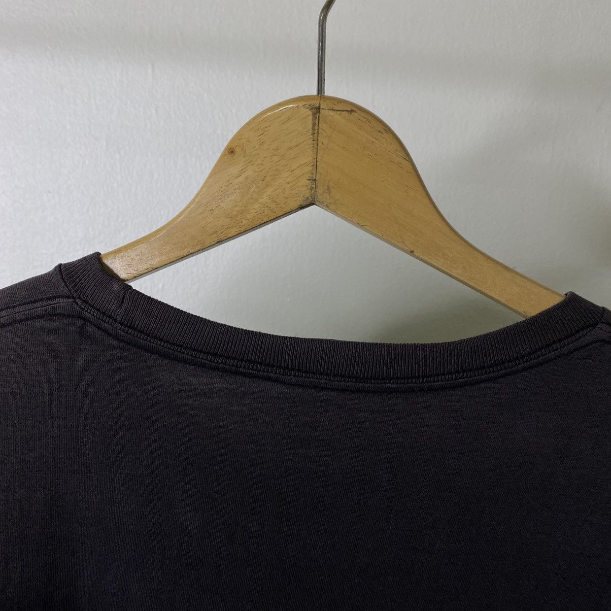 Stussy Y2K Stussy Embroidery Script Black On Black Faded T Shirt Size US M / EU 48-50 / 2 - 10 Thumbnail