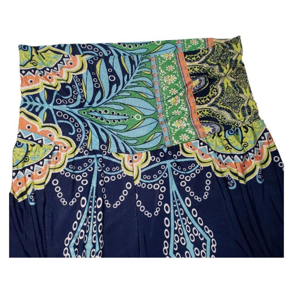 Designer CT679 Mosaic Pattern Wide Leg Waist Pant L Size 36" / US 14 / IT 50 - 4 Thumbnail