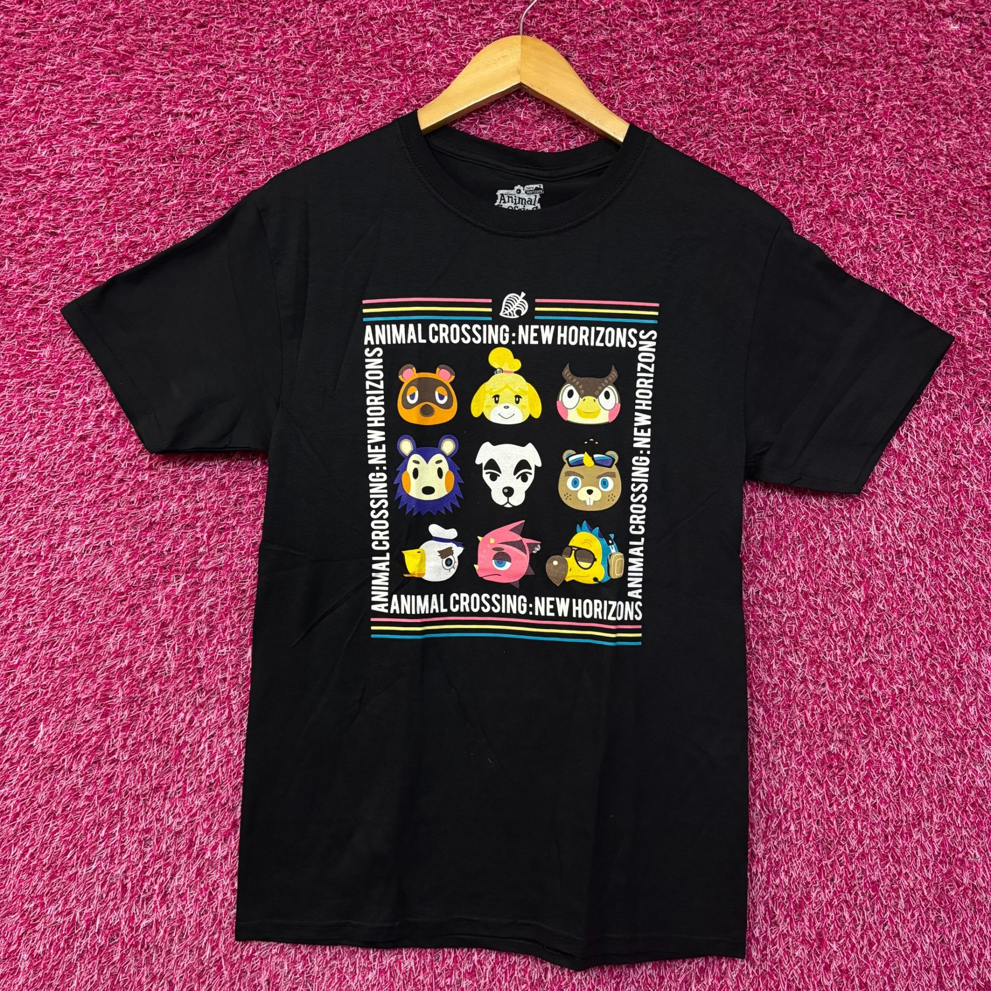 Nintendo Animal Crossing: New Horizon Grid Graphic Design T-Shirt Sma Size US S / EU 44-46 / 1 - 1 Thumbnail