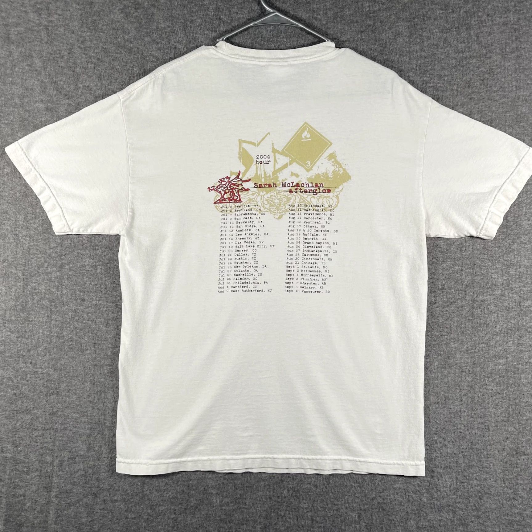 Vintage VINTAGE Sarah McLachlan Shirt Mens Large White Afterglow 2004 Tour Graphic Tee Size US L / EU 52-54 / 3 - 3 Thumbnail