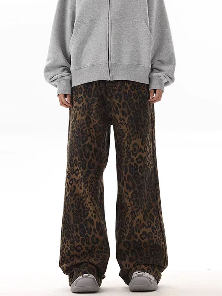 Japanese Brand × Jean Street Dance Hip Hop Vintage Leopard Print Casual Jeans Size US 34 / EU 50 - 2 Thumbnail
