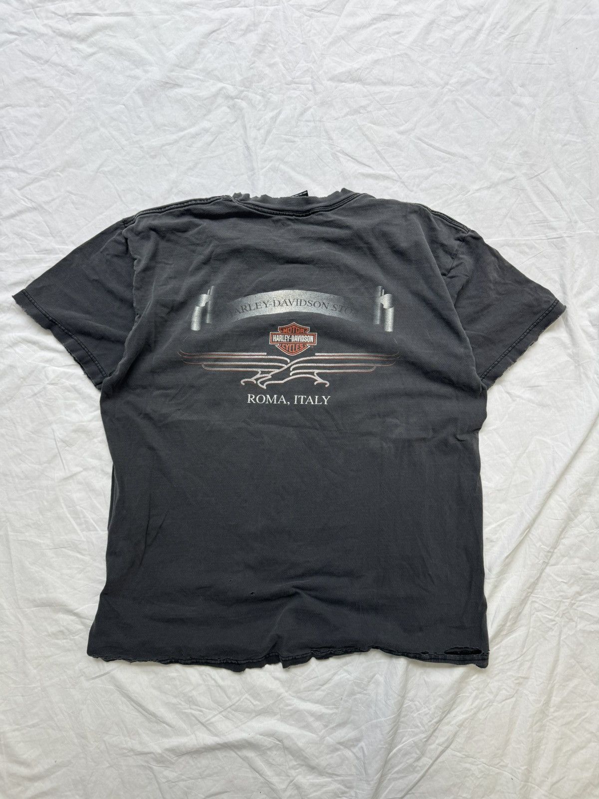 Harley Davidson Vintage Faded ERD Style Harley Davidson Thrashed Tee Size US XL / EU 56 / 4 - 5 Thumbnail