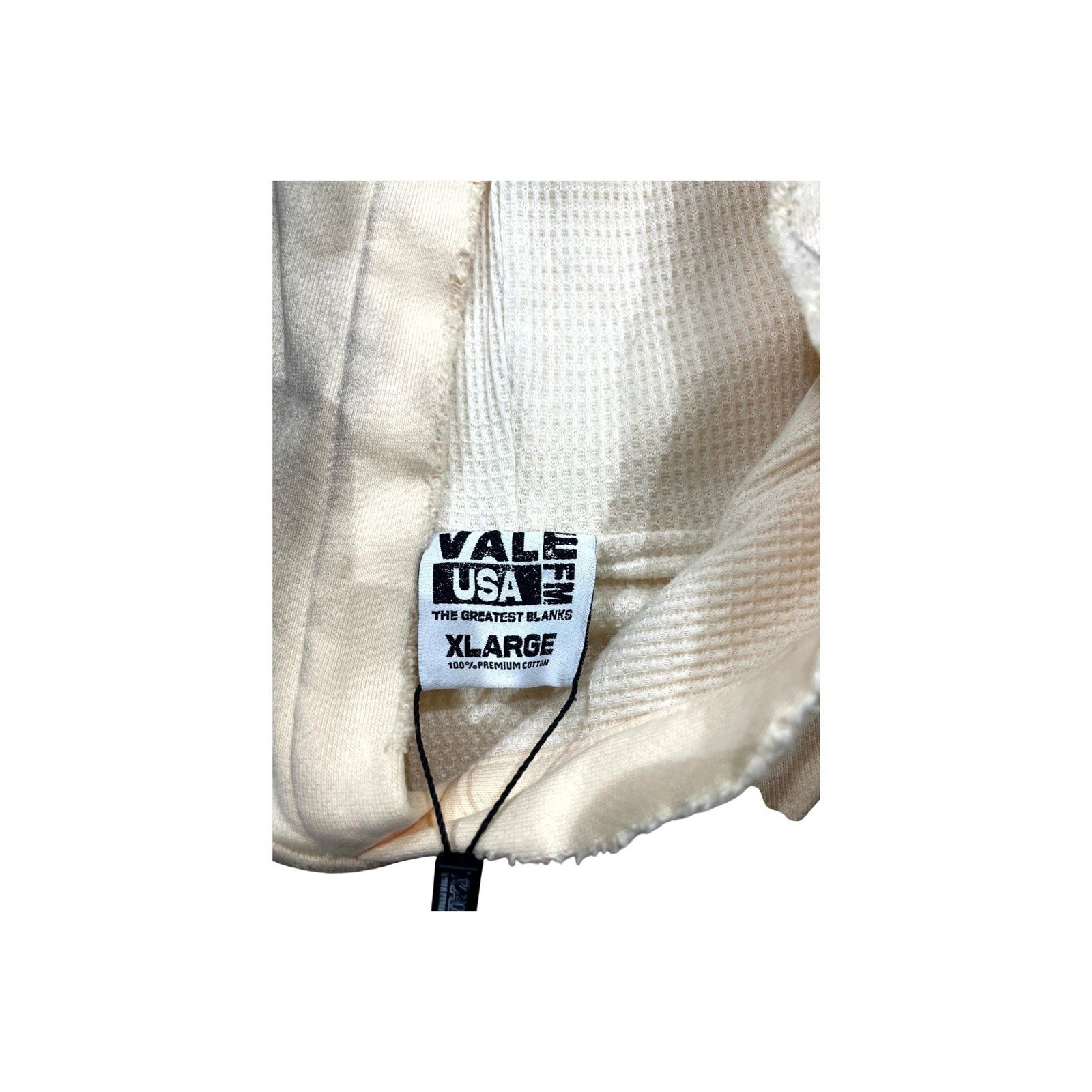 Vale Vale "Thermal Lined Distressed" White & Black Hoodie Size US XL / EU 56 / 4 - 4 Thumbnail
