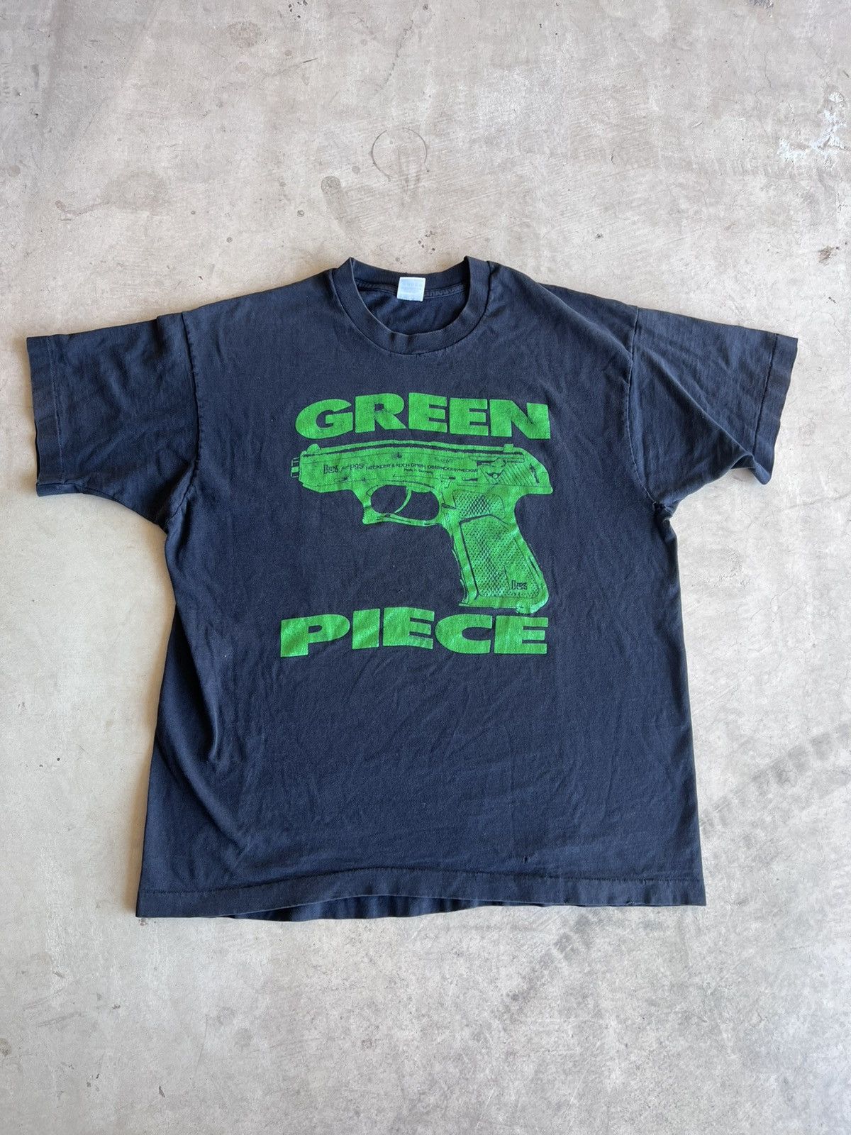 Vintage VINTAGE 1990s GREEN PIECE G*N SHIRT RAP FASHION VICTIM Size US XL / EU 56 / 4 - 1 Thumbnail