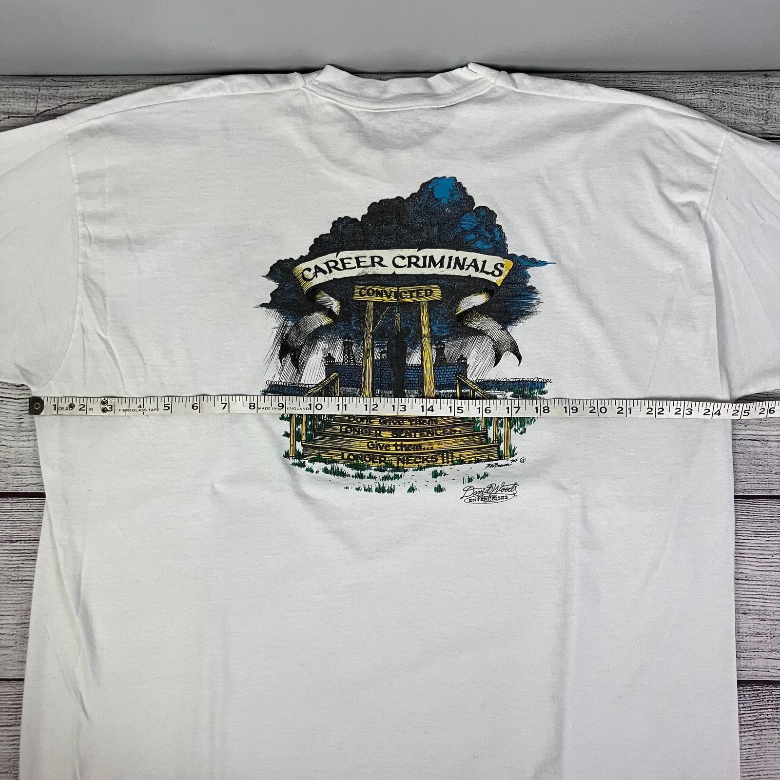 Vintage 1994 Citizens For The Death Penalty Career Criminals T-shirt Size US XL / EU 56 / 4 - 6 Thumbnail