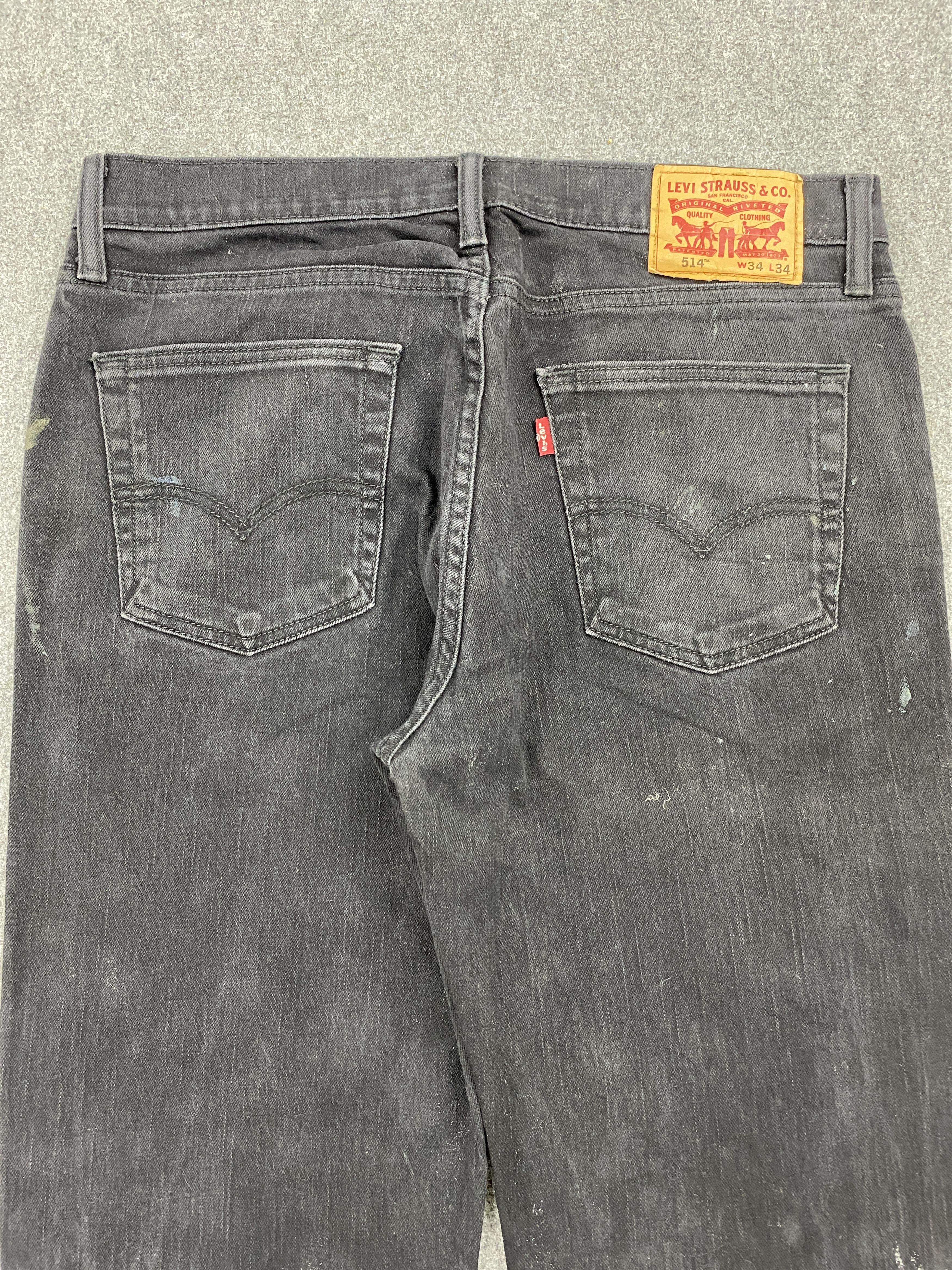 Levi's × Vintage Faded Black Vintage Levis 514 Jeans Size US 34 / EU 50 - 4 Thumbnail